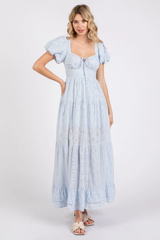 The Fancy Eyelet Midi (Baby Blue) - Image 5
