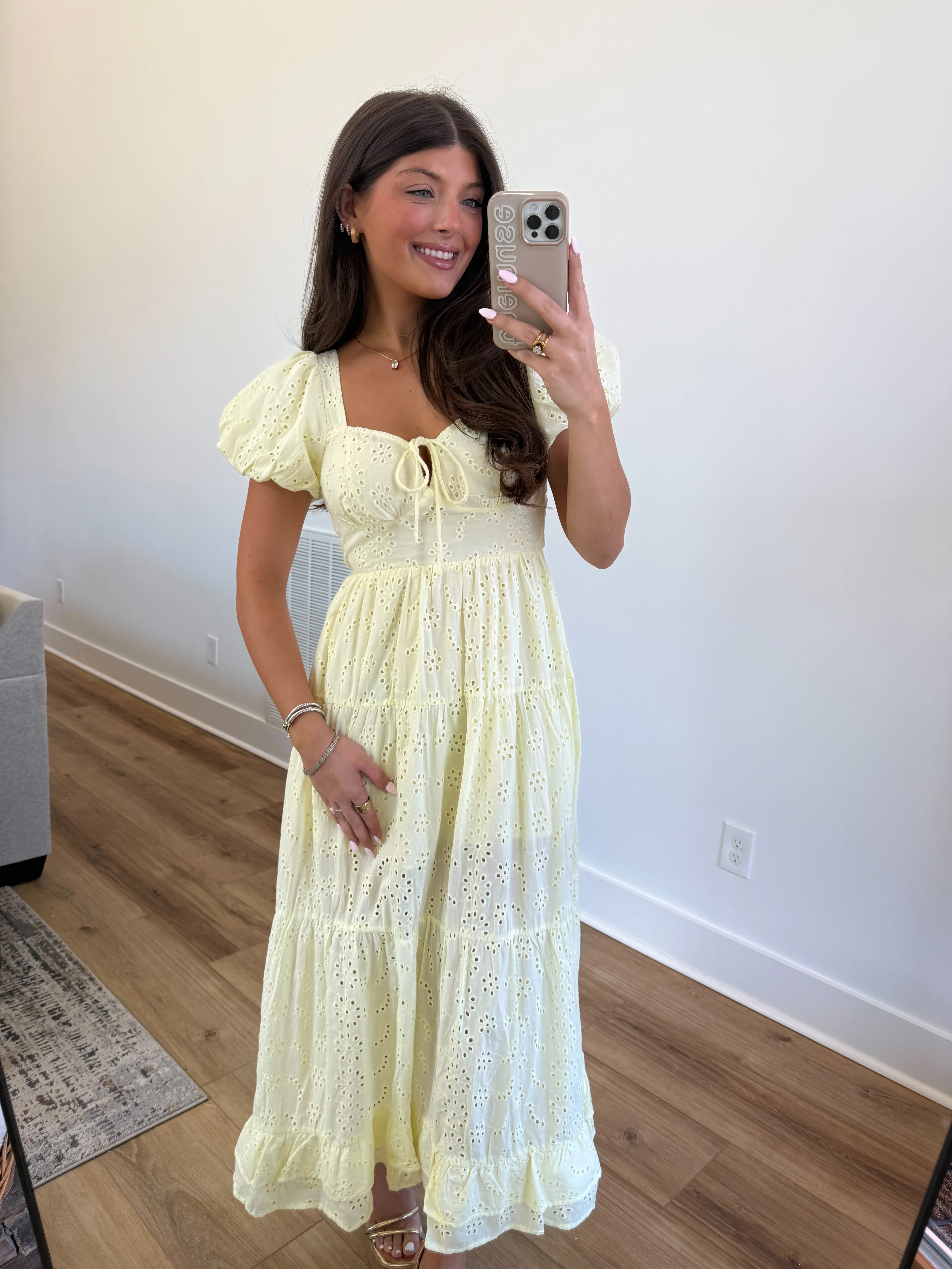 The Fancy Eyelet Midi (Yellow) - Image 5
