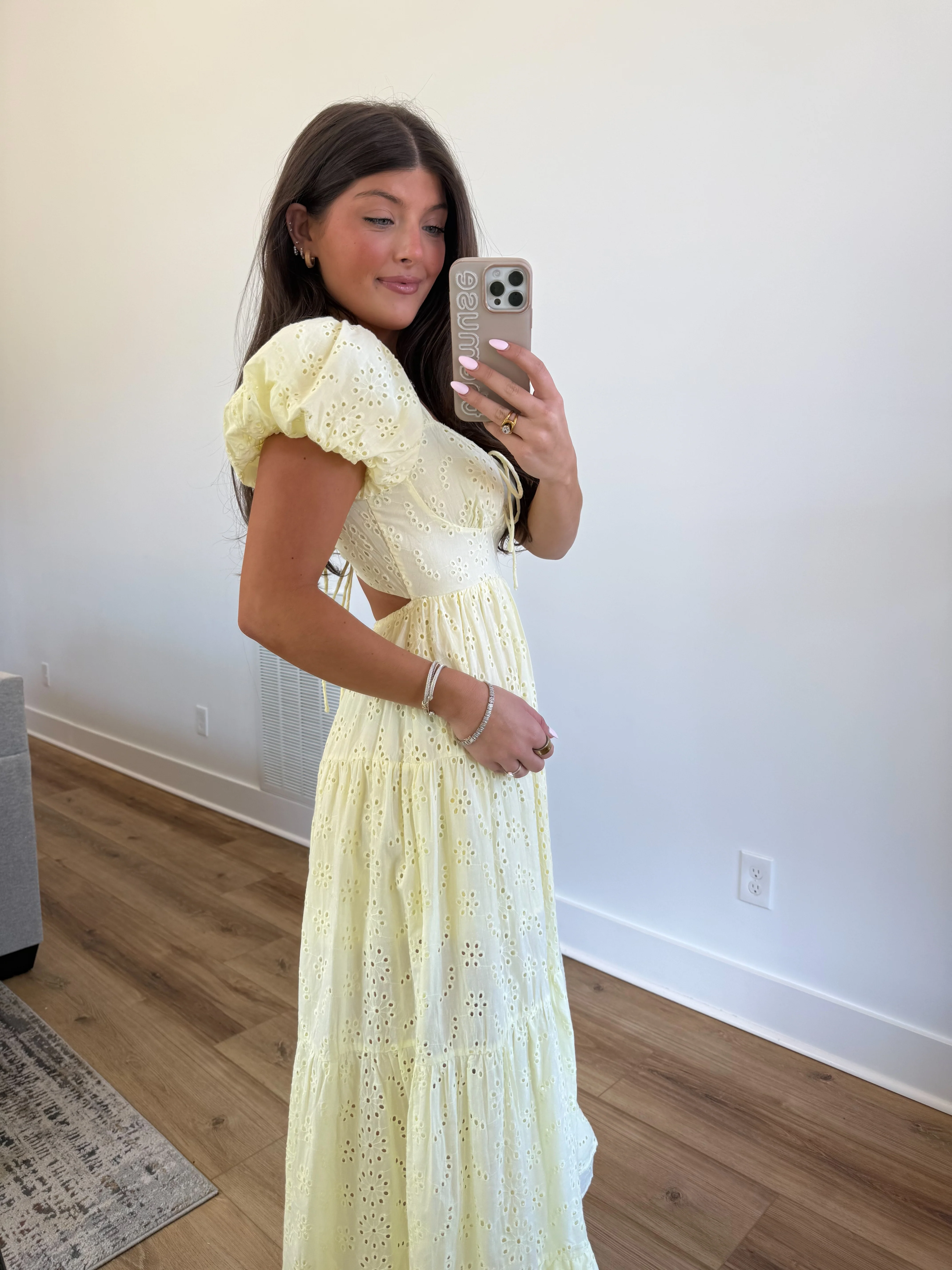 The Fancy Eyelet Midi (Yellow) - Image 6