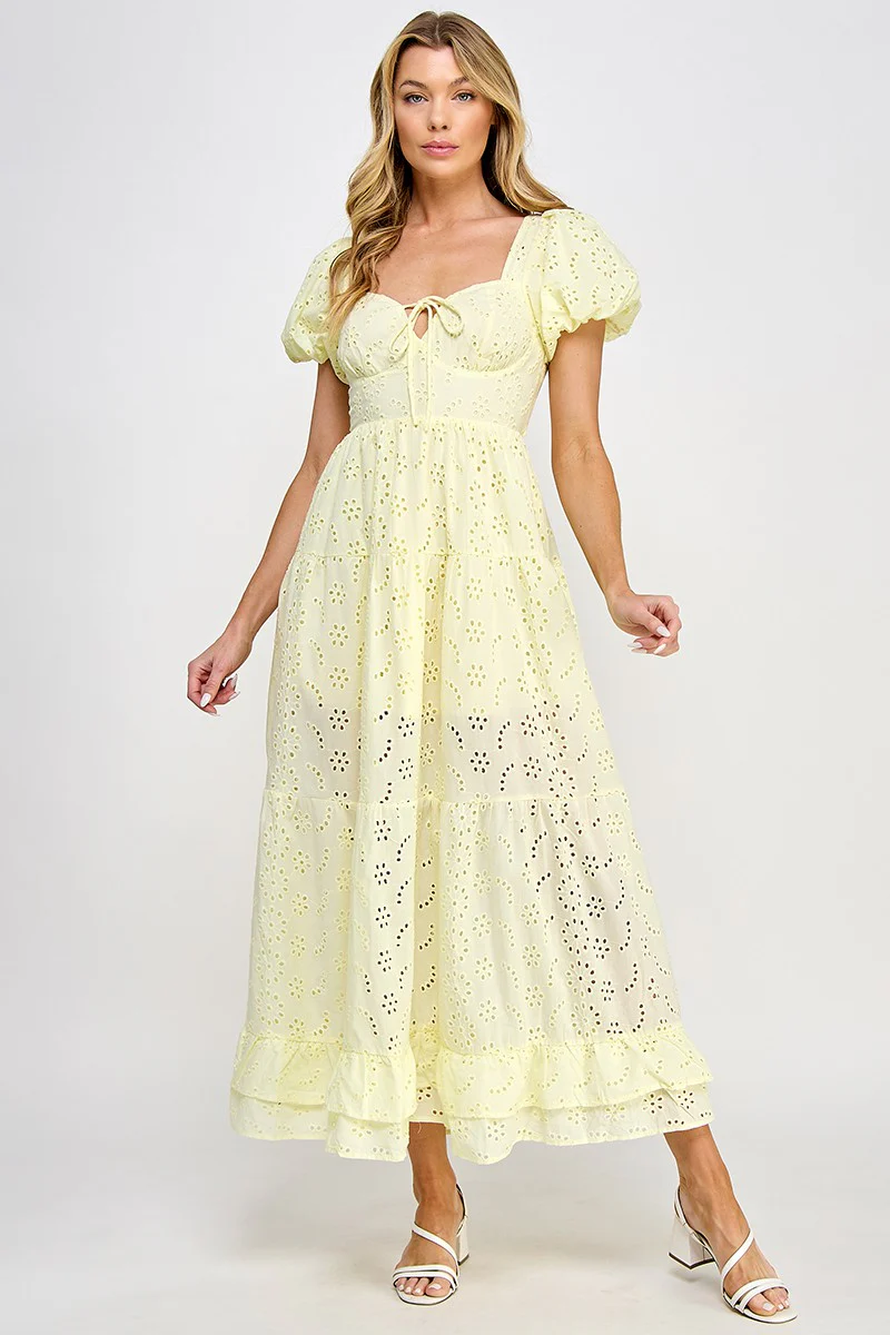 The Fancy Eyelet Midi (Yellow) - Image 7