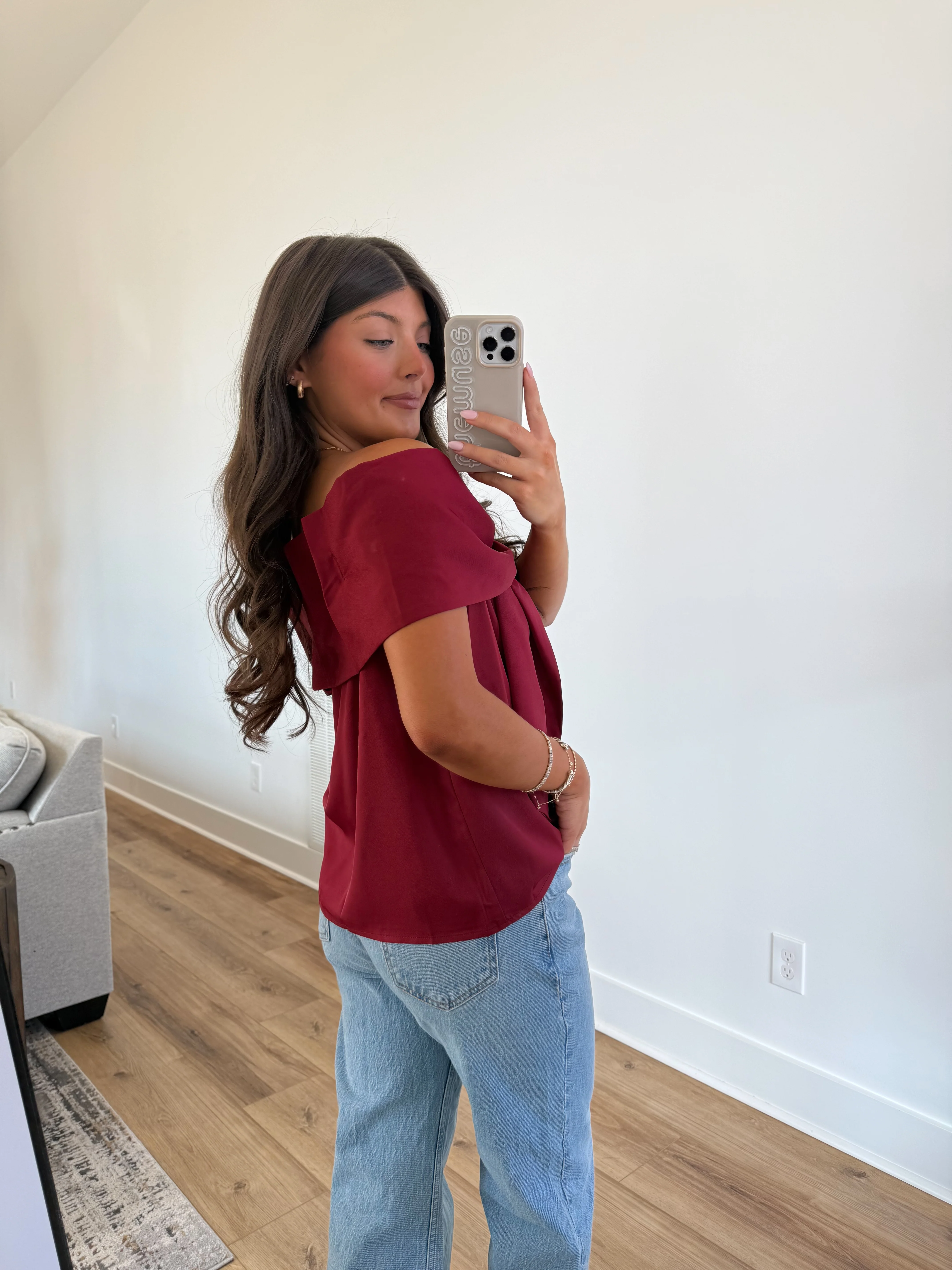 The Gift Wrap Top (Burgundy) - Image 4