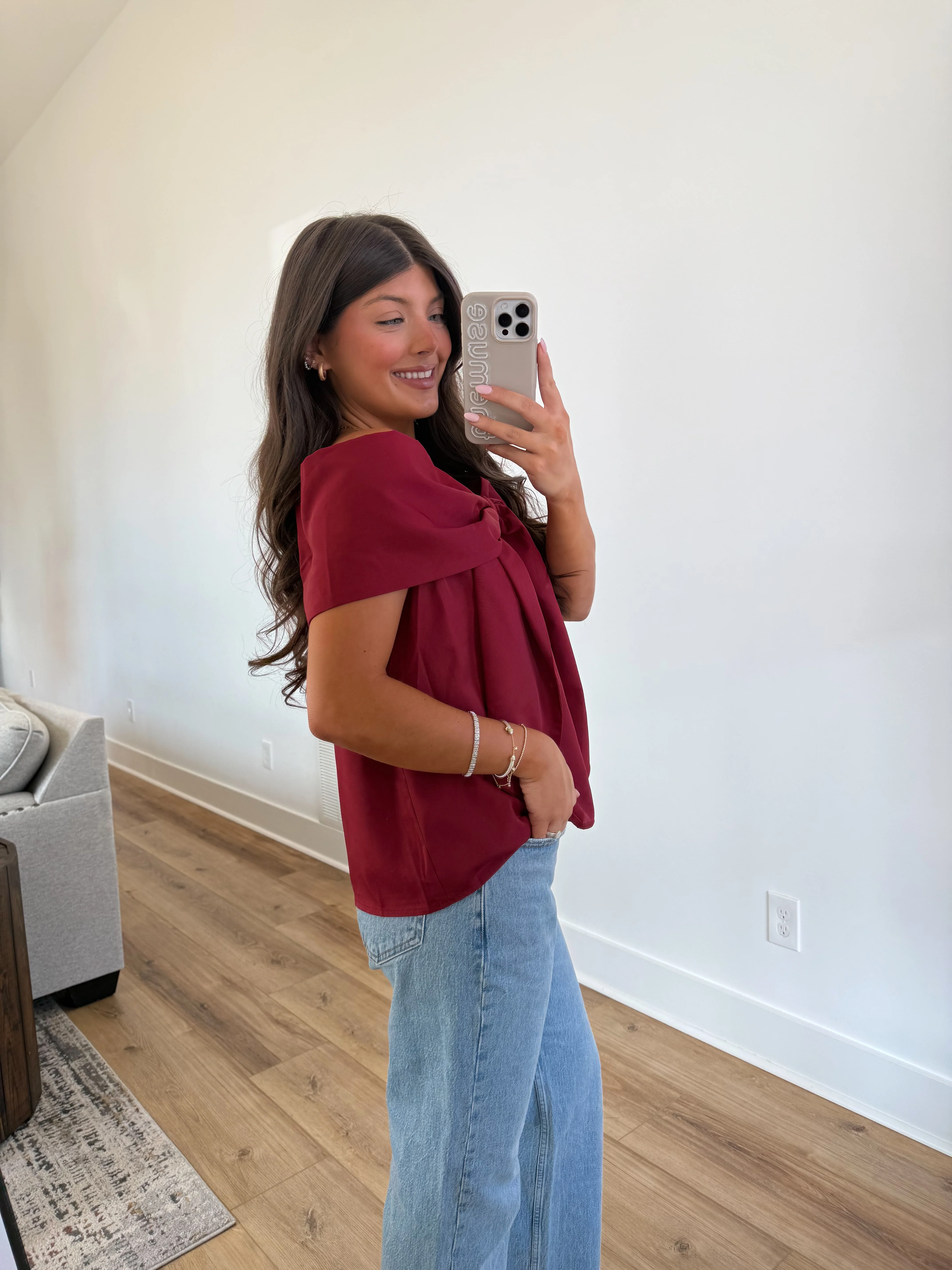 The Gift Wrap Top (Burgundy) - Image 5