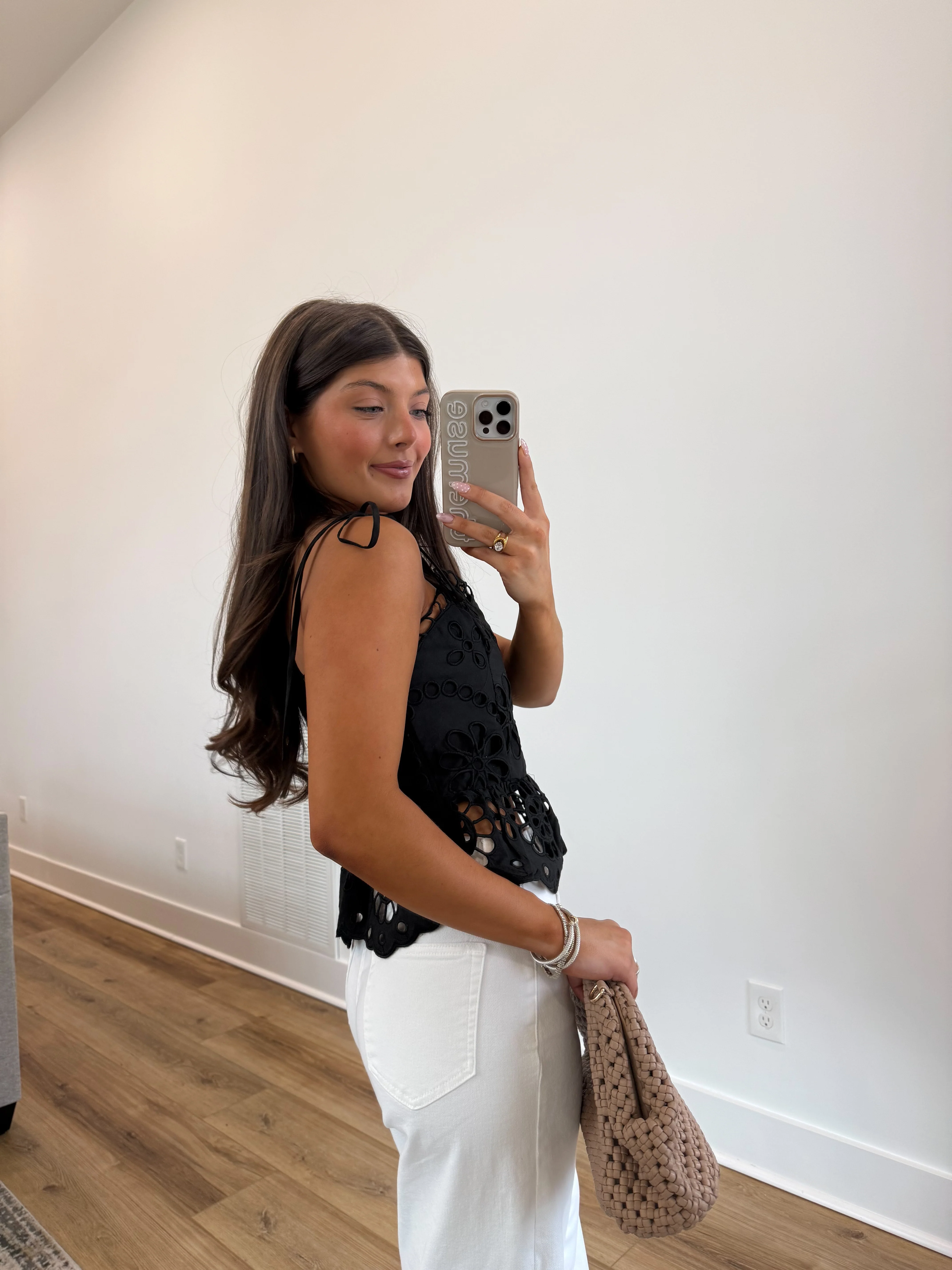 The Heirloom Eyelet Top (Black) (Restock) - Image 3