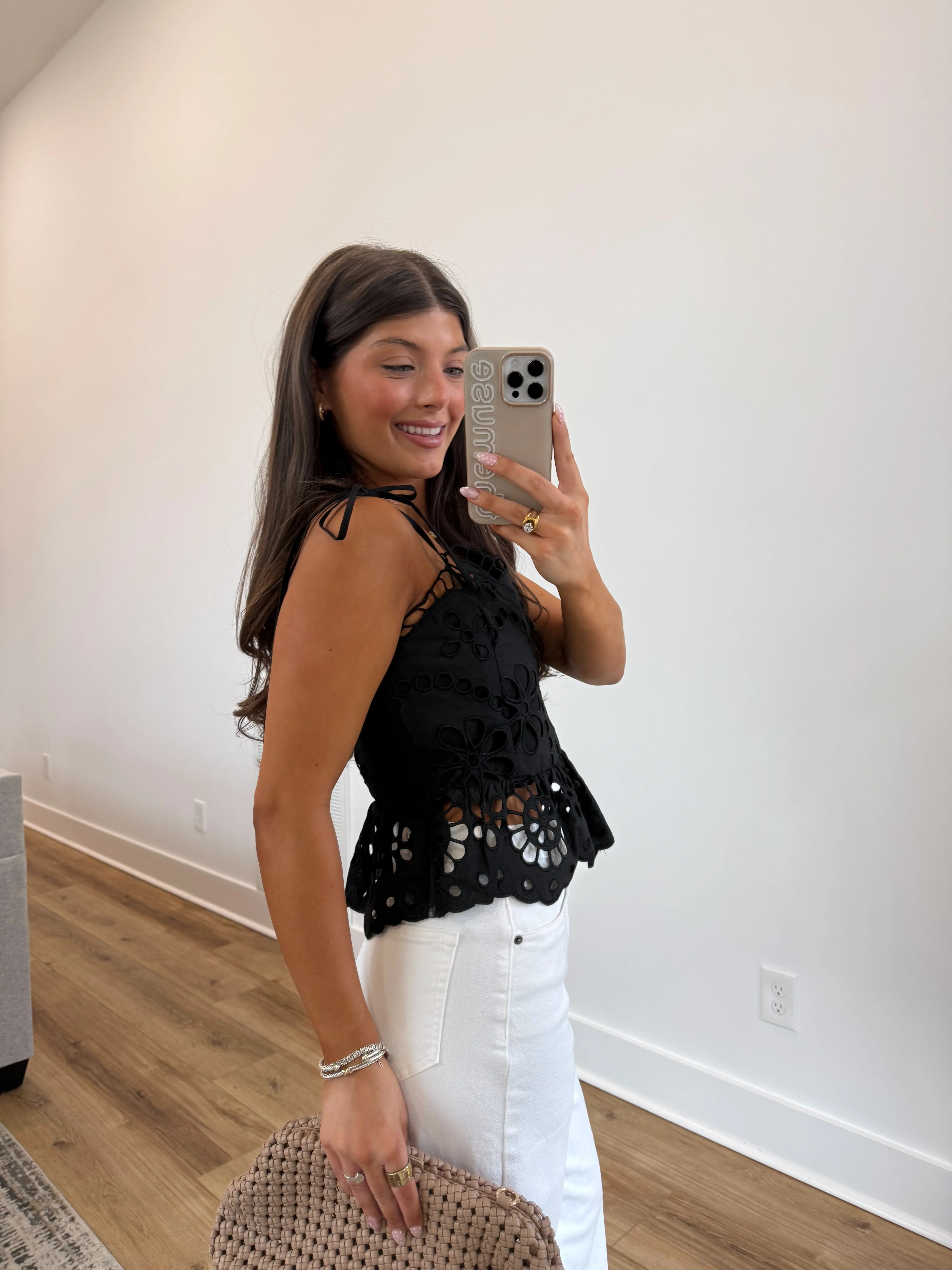 The Heirloom Eyelet Top (Black) (Restock) - Image 4