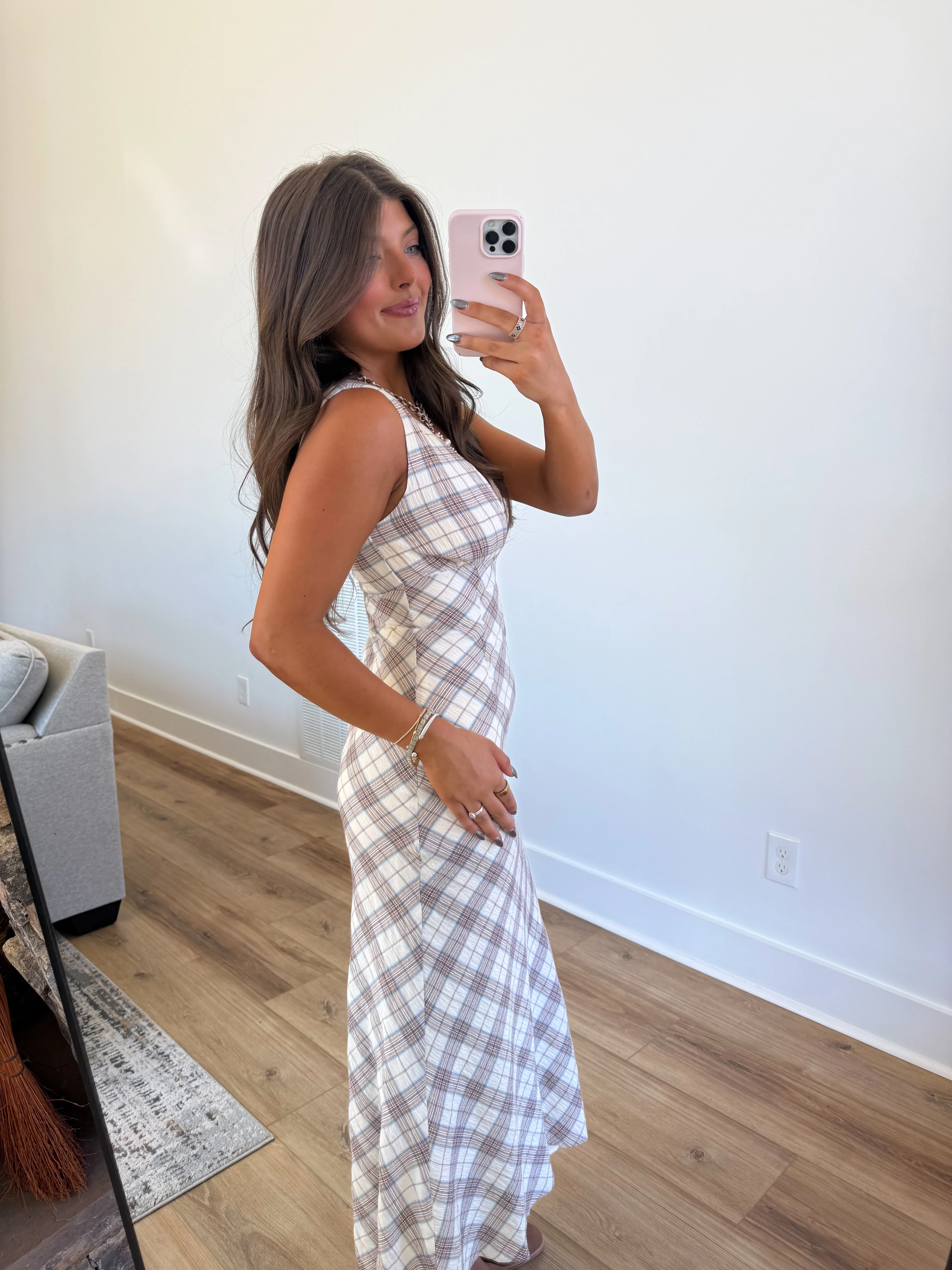 The Heritage Check Dress (Cream) - Image 5