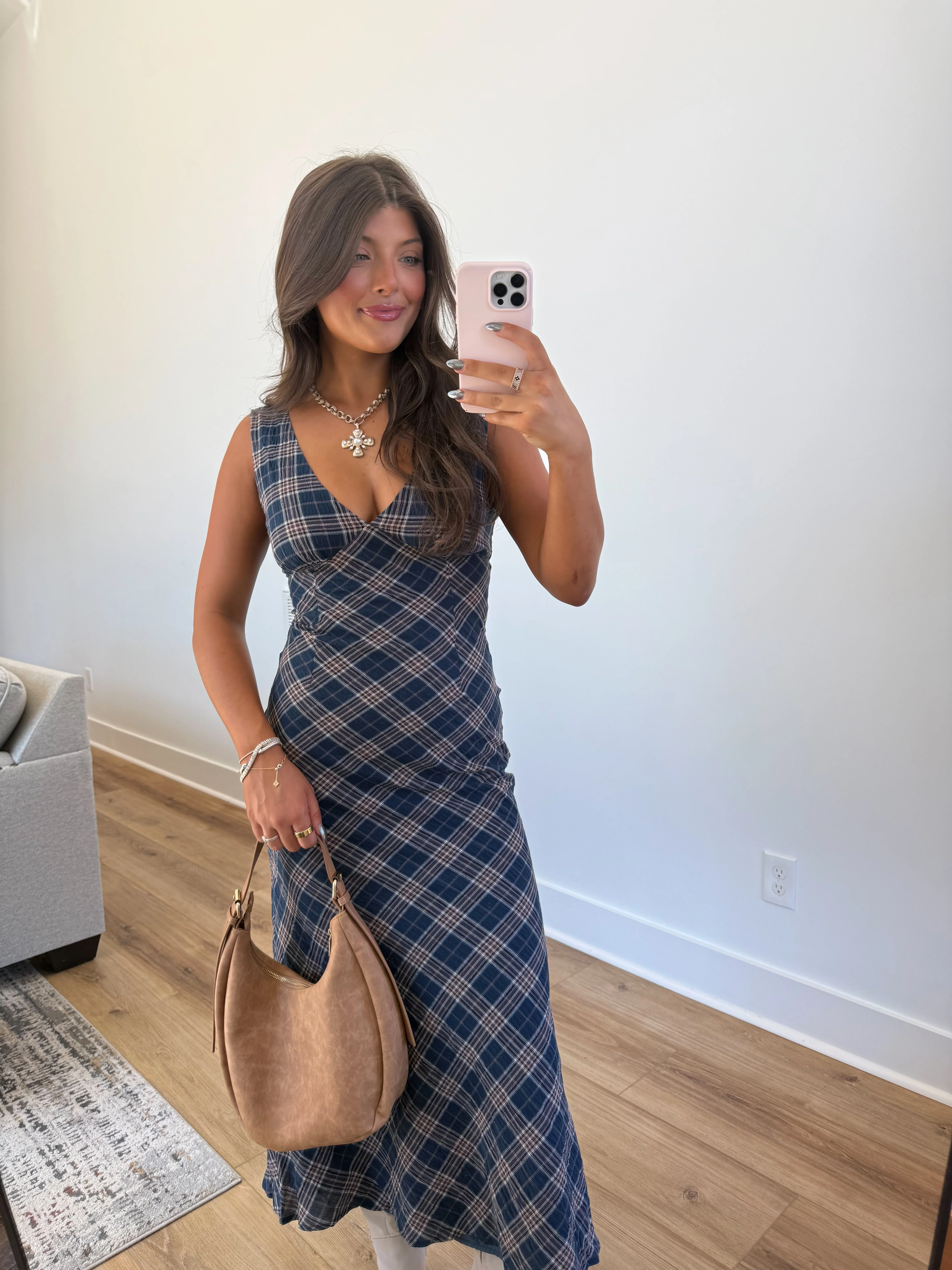 The Heritage Check Dress (Navy) - Image 3