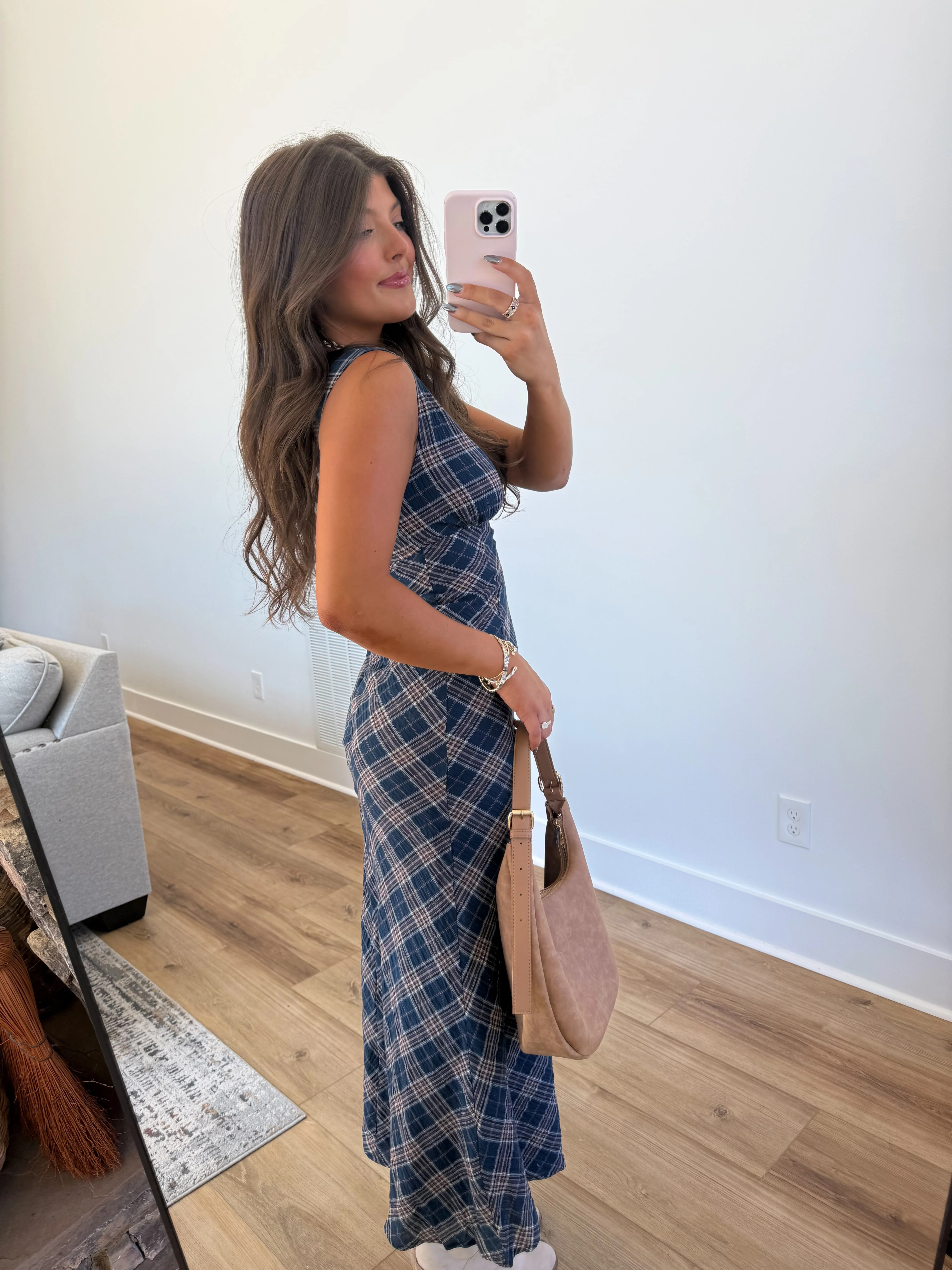 The Heritage Check Dress (Navy) - Image 4
