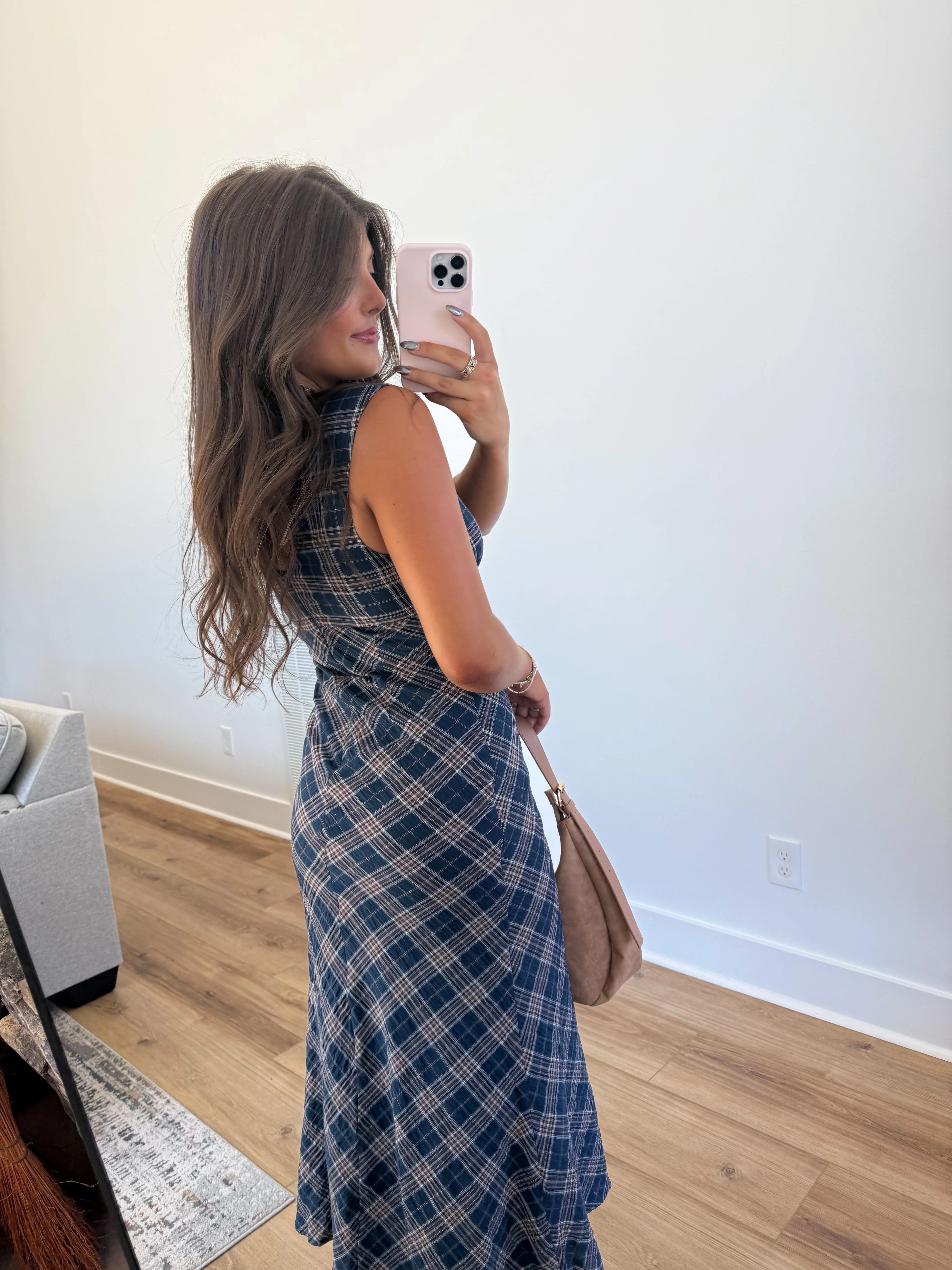 The Heritage Check Dress (Navy) - Image 5