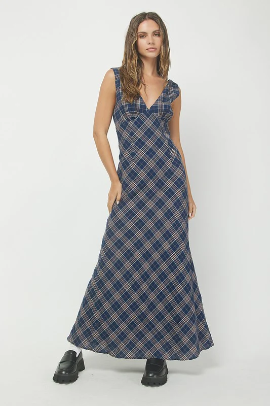The Heritage Check Dress (Navy) - Image 6