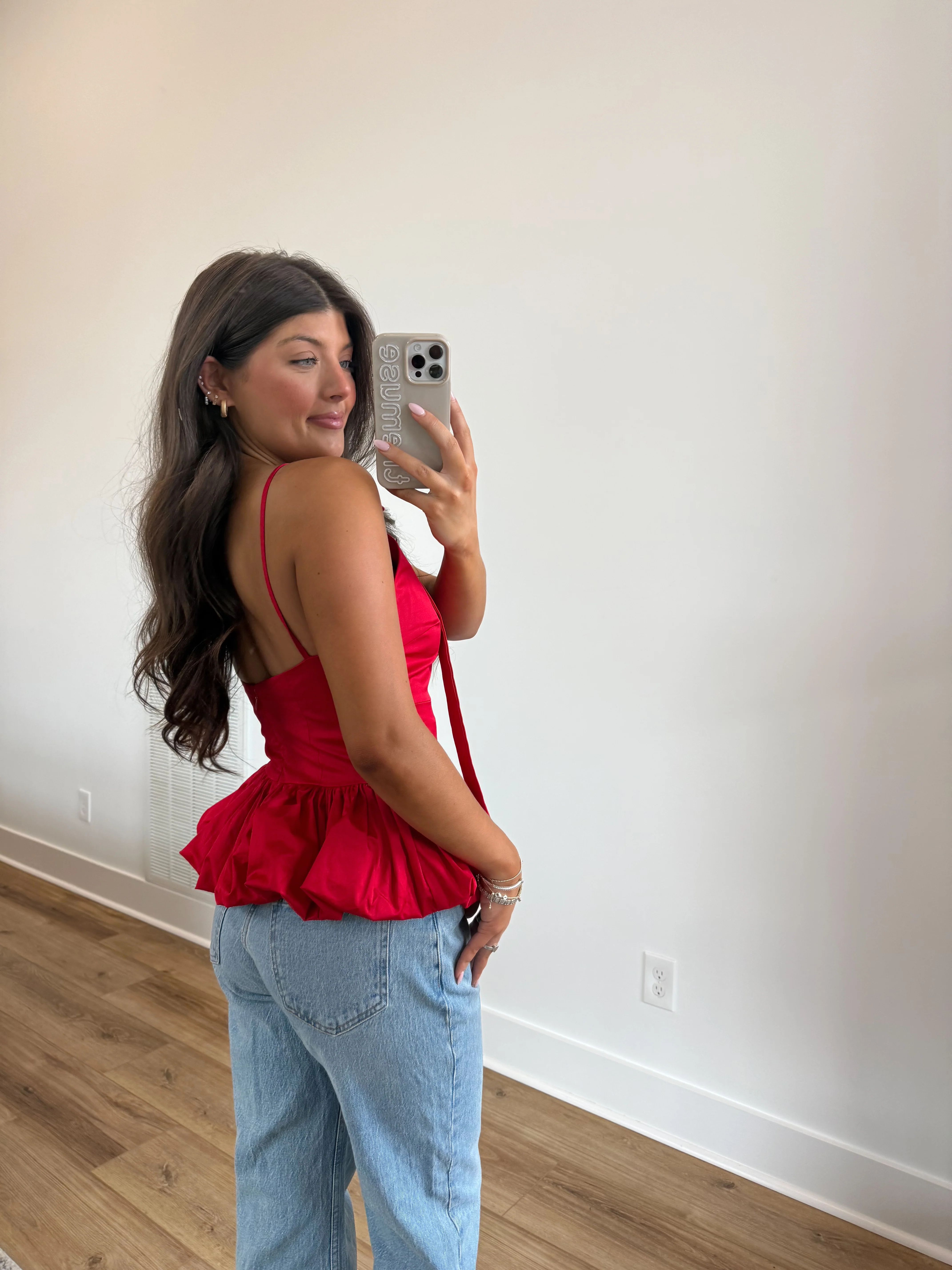 The Holiday Ribbon Top (Red) - Image 3