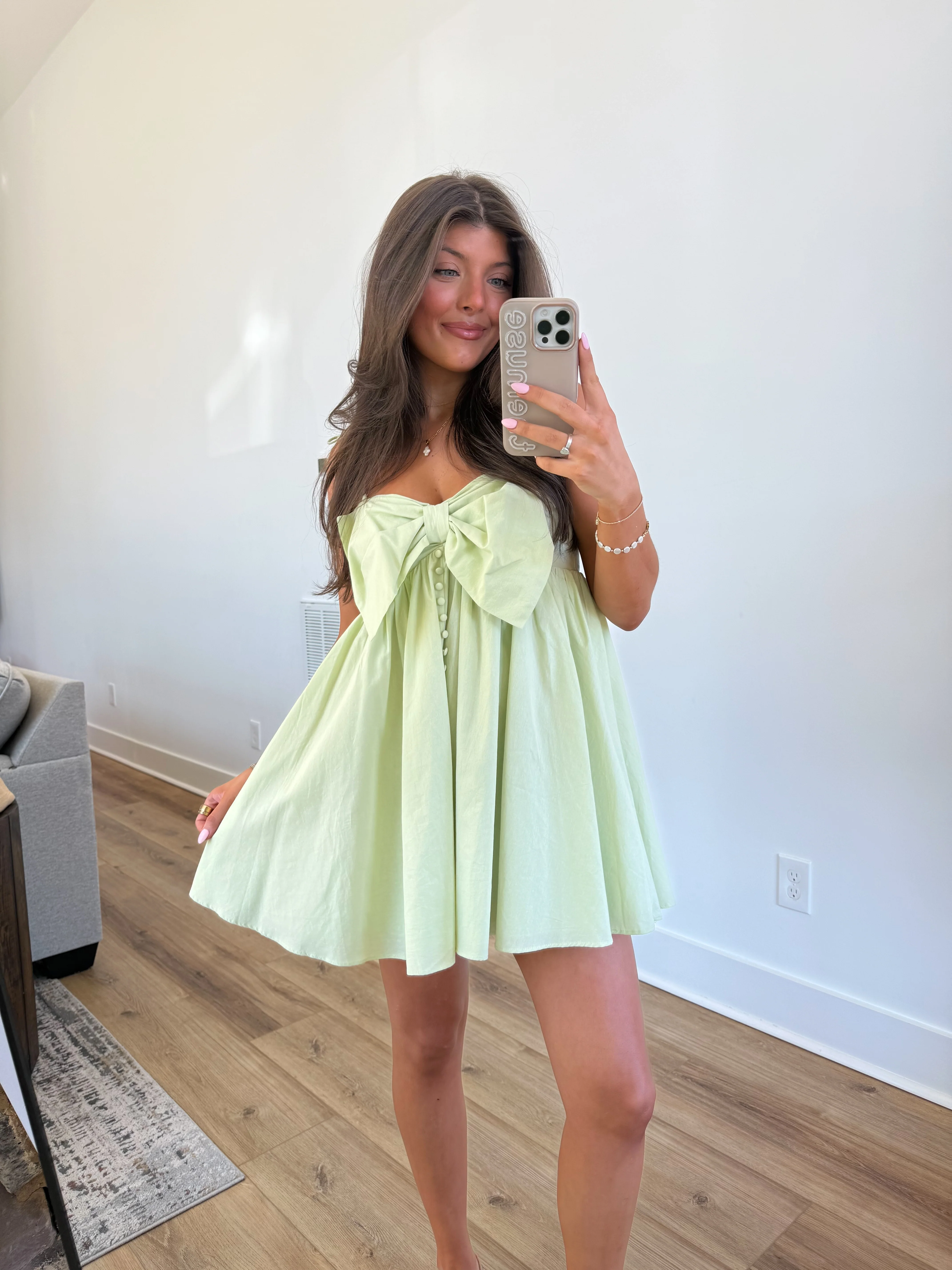 The Honeydew Bow Dress - Image 6