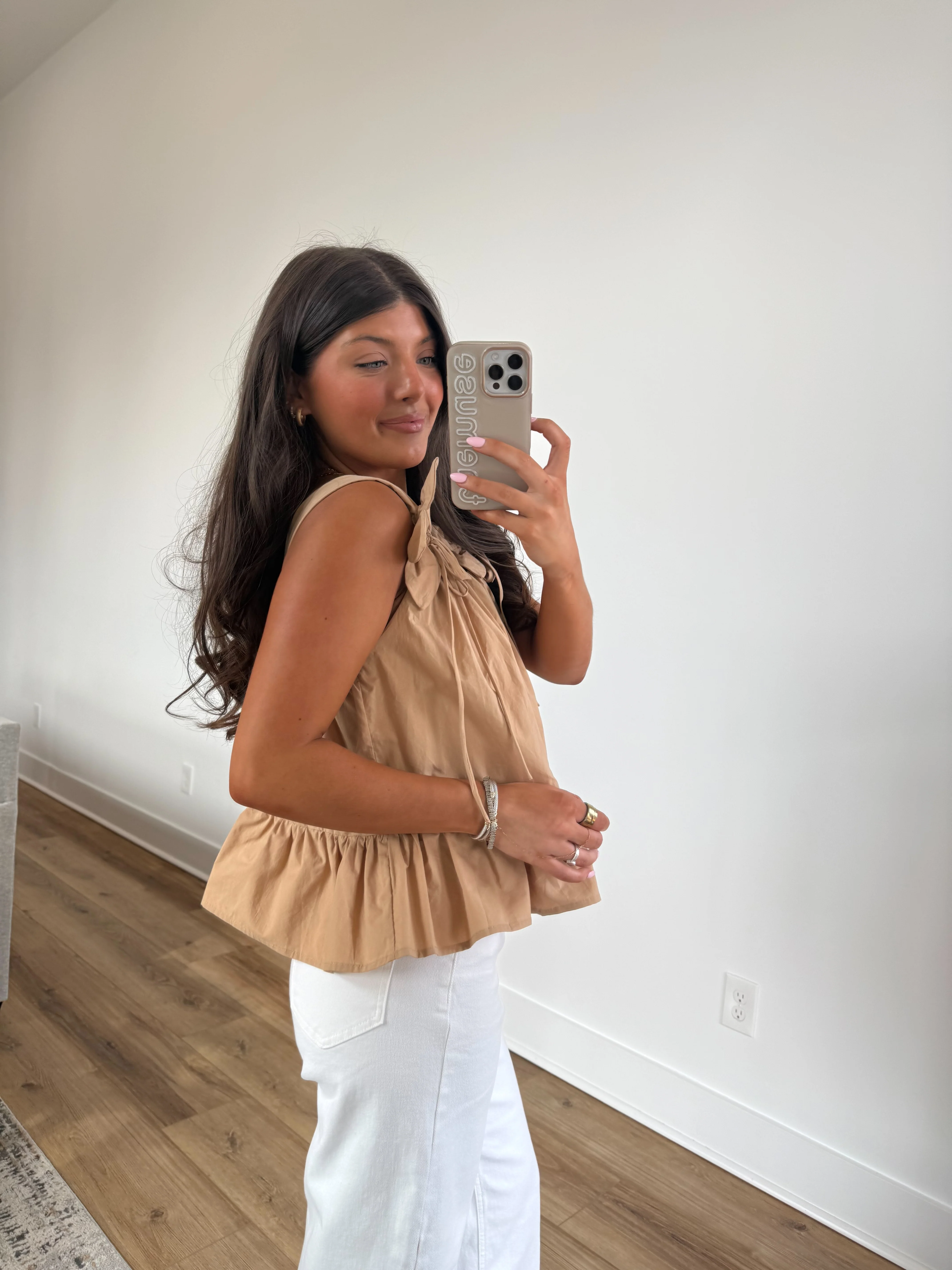The Lucinda Blouse (Tan) - Image 3