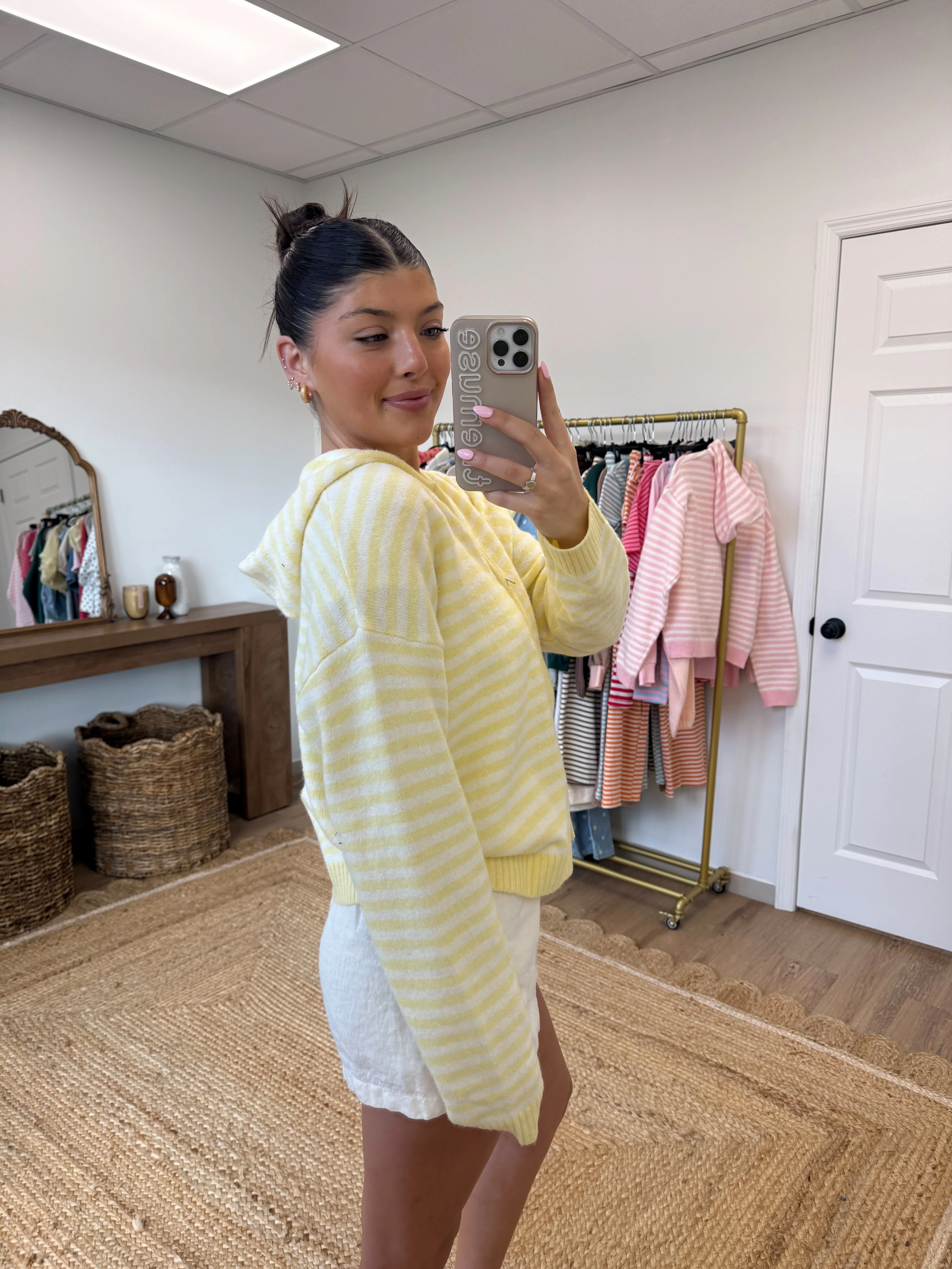 The Maddy Stripe Zip Up (Yellow) - Image 5