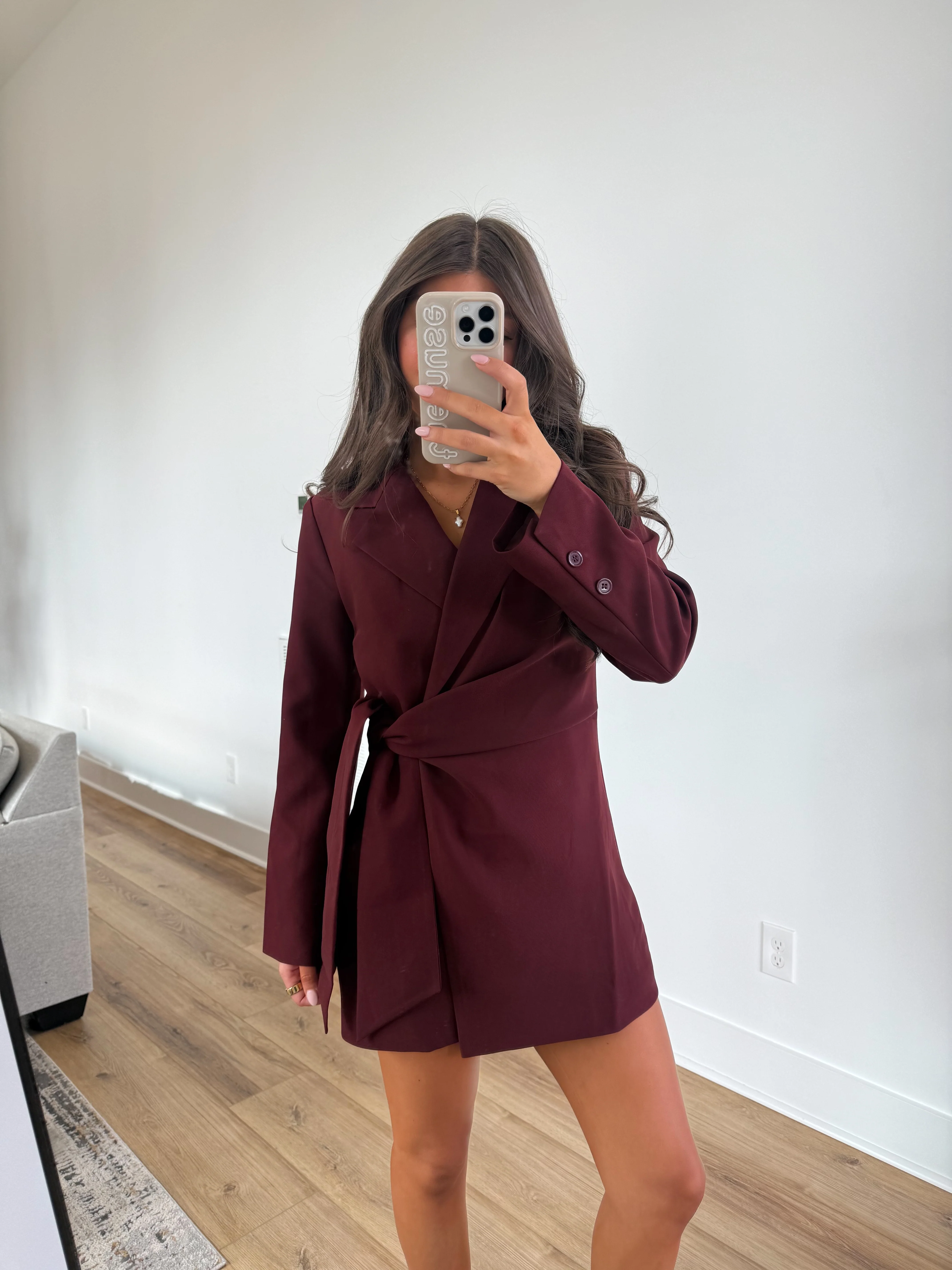 The Merlot Martini Blazer Dress (Restock) - Image 3