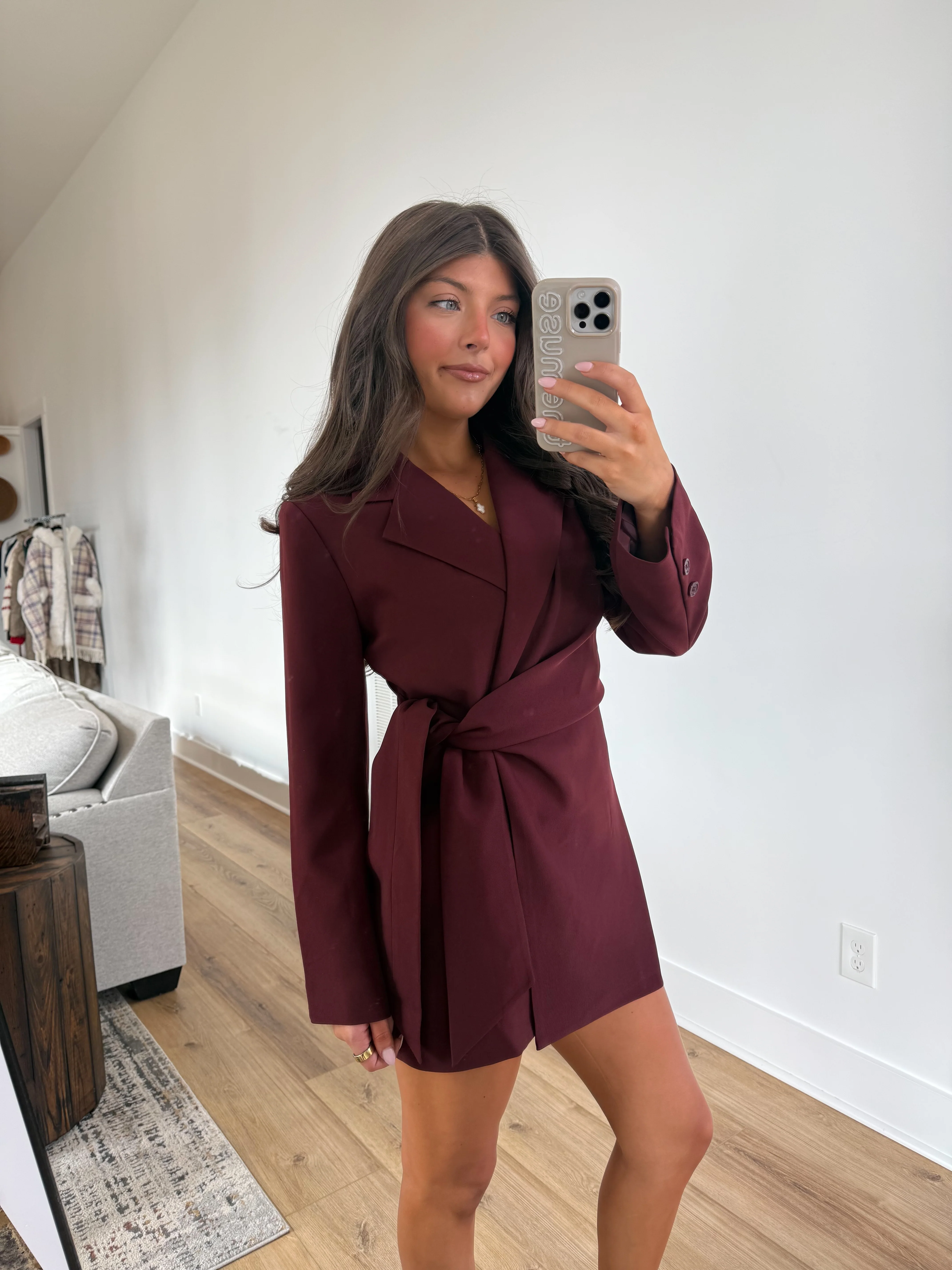 The Merlot Martini Blazer Dress (Restock) - Image 5