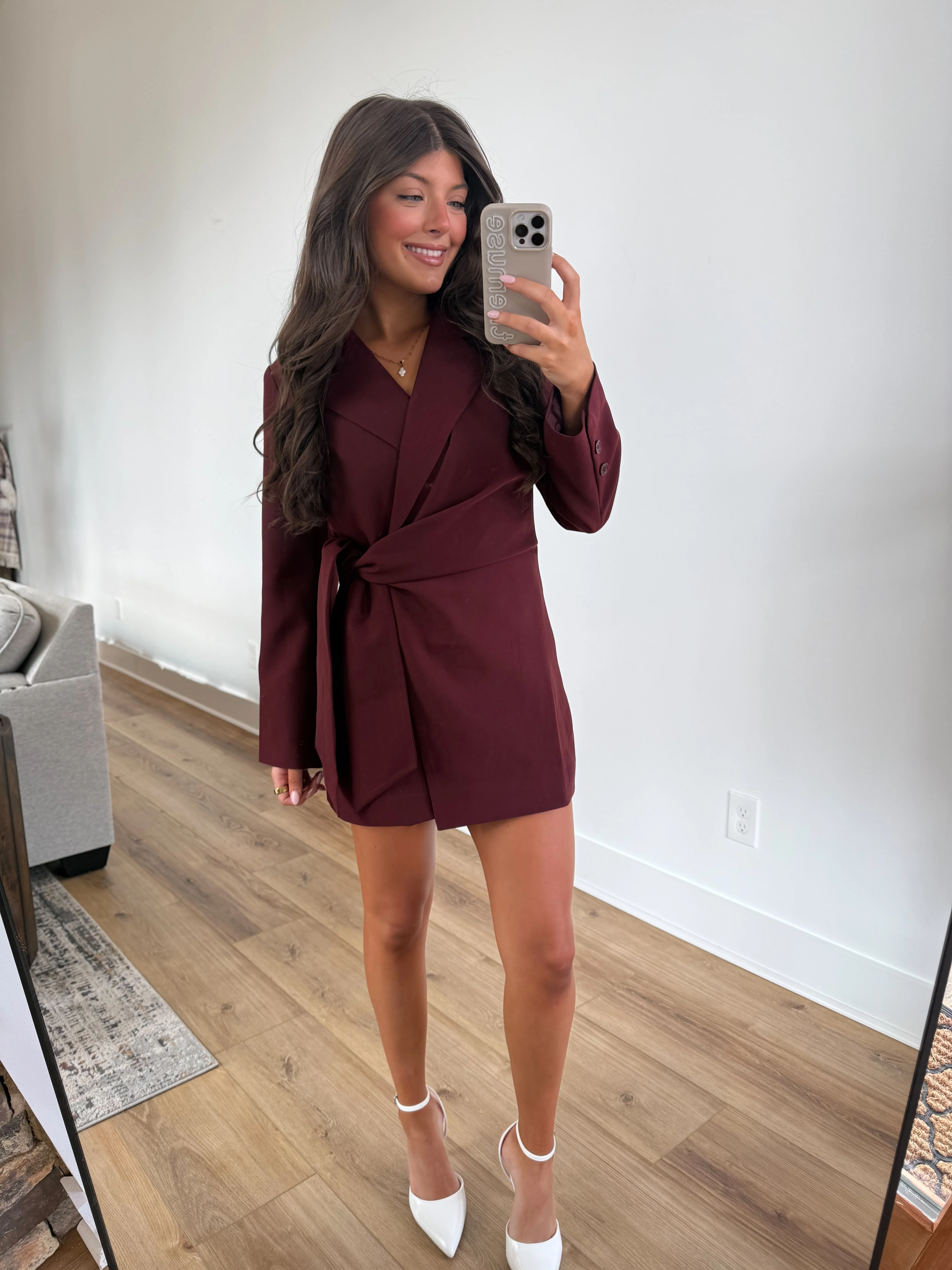 The Merlot Martini Blazer Dress (Restock) - Image 8