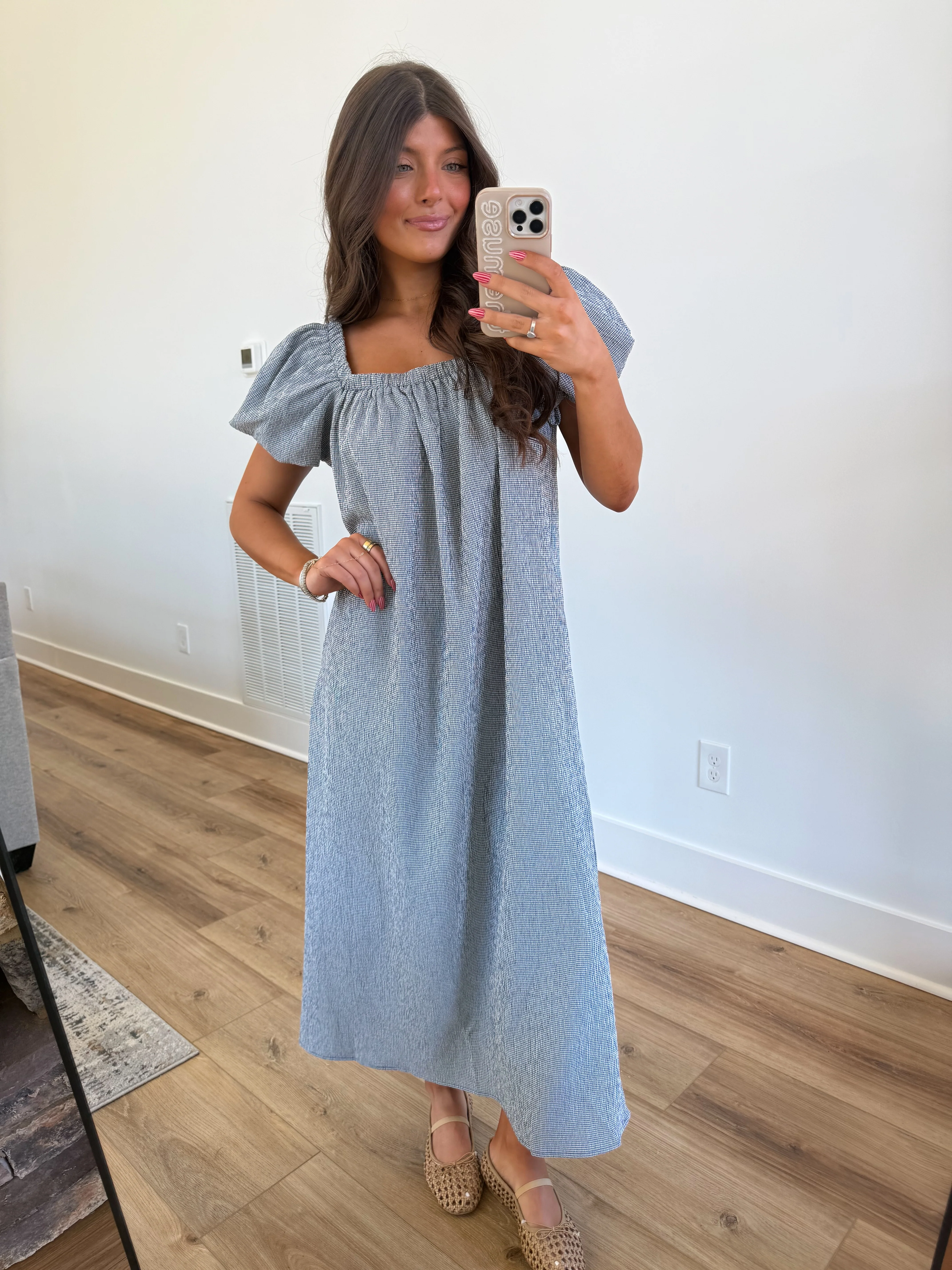 The Milly Dress (Navy Gingham) - Image 3