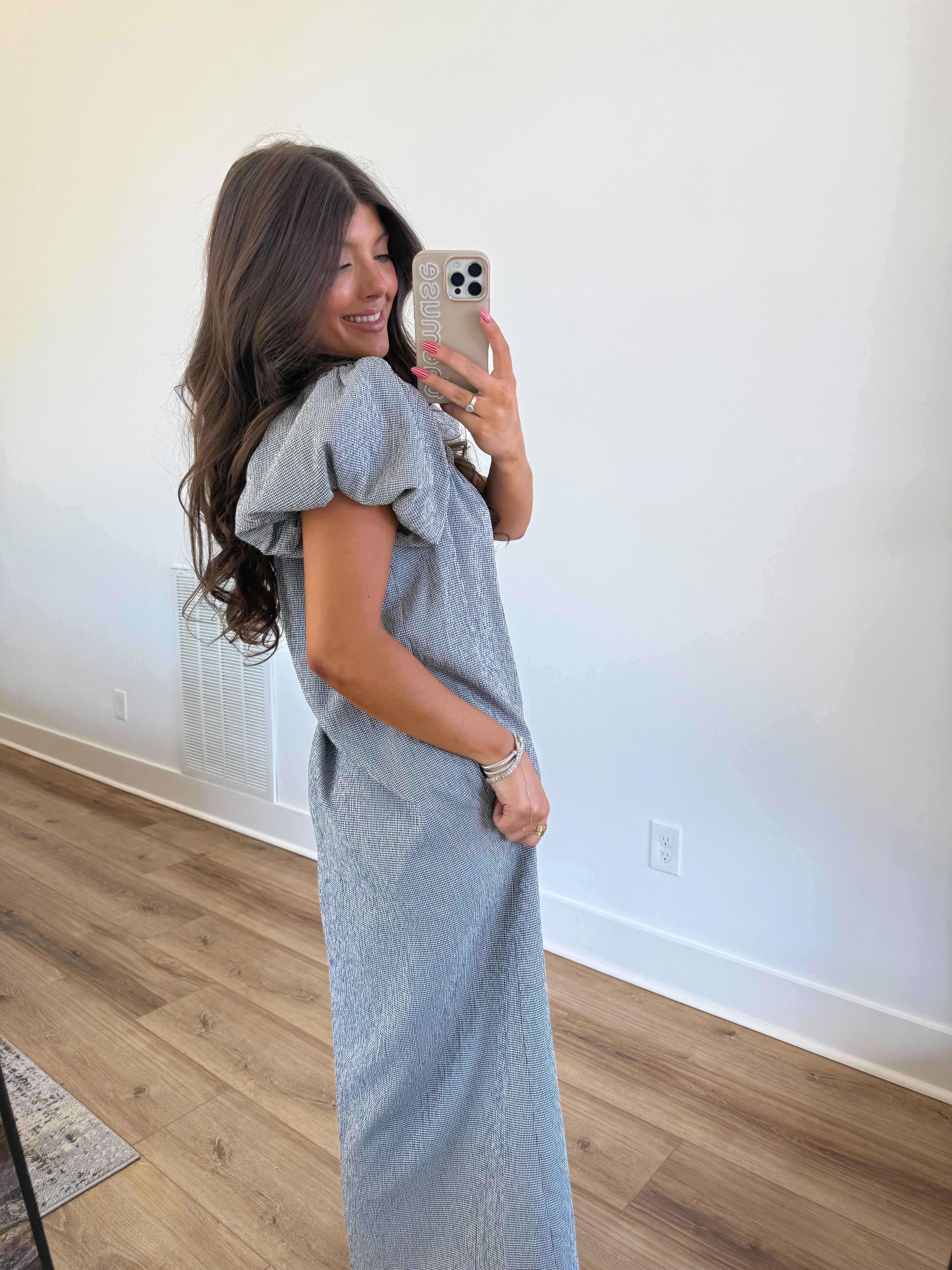 The Milly Dress (Navy Gingham) - Image 4