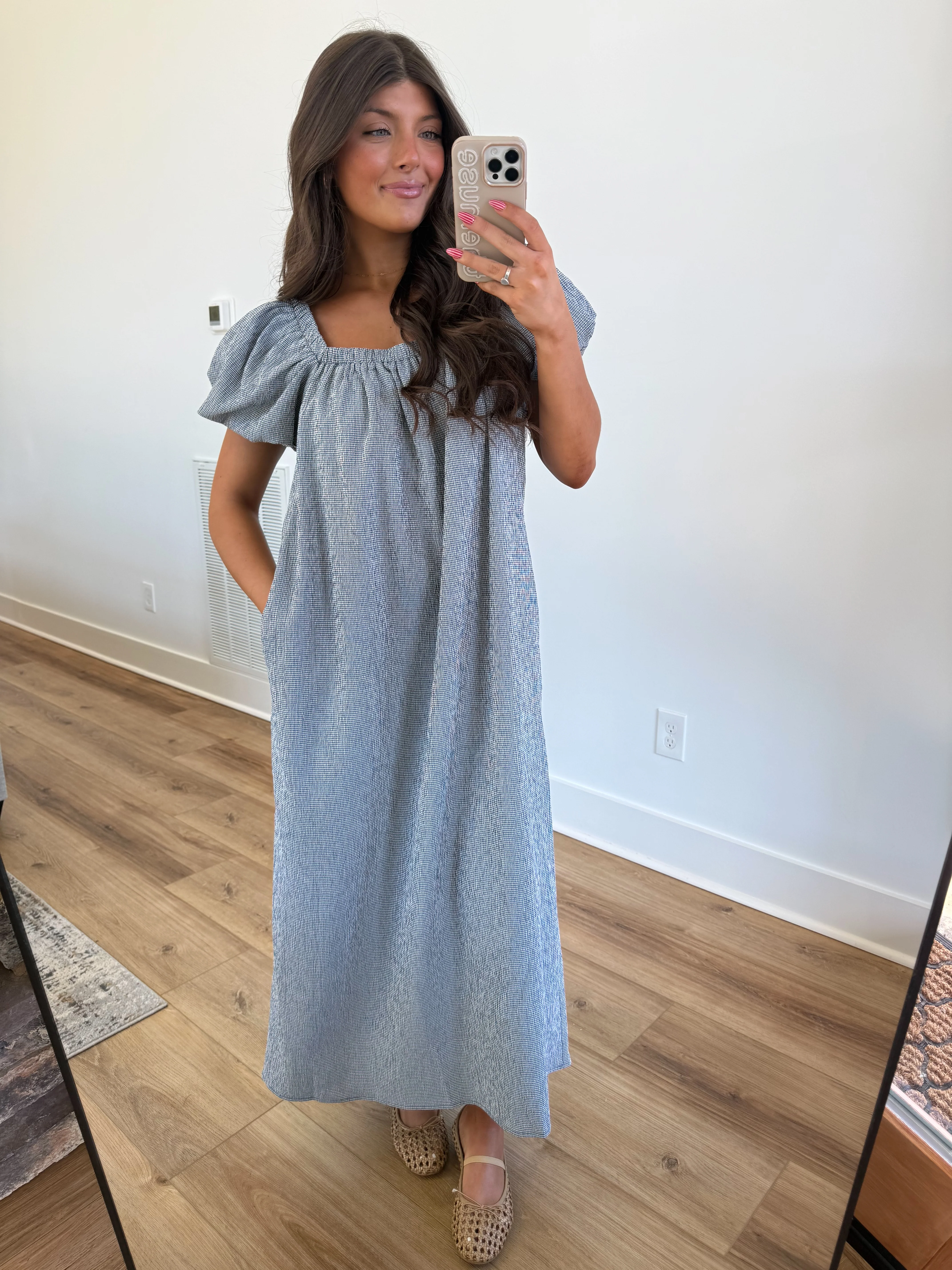 The Milly Dress (Navy Gingham) - Image 5