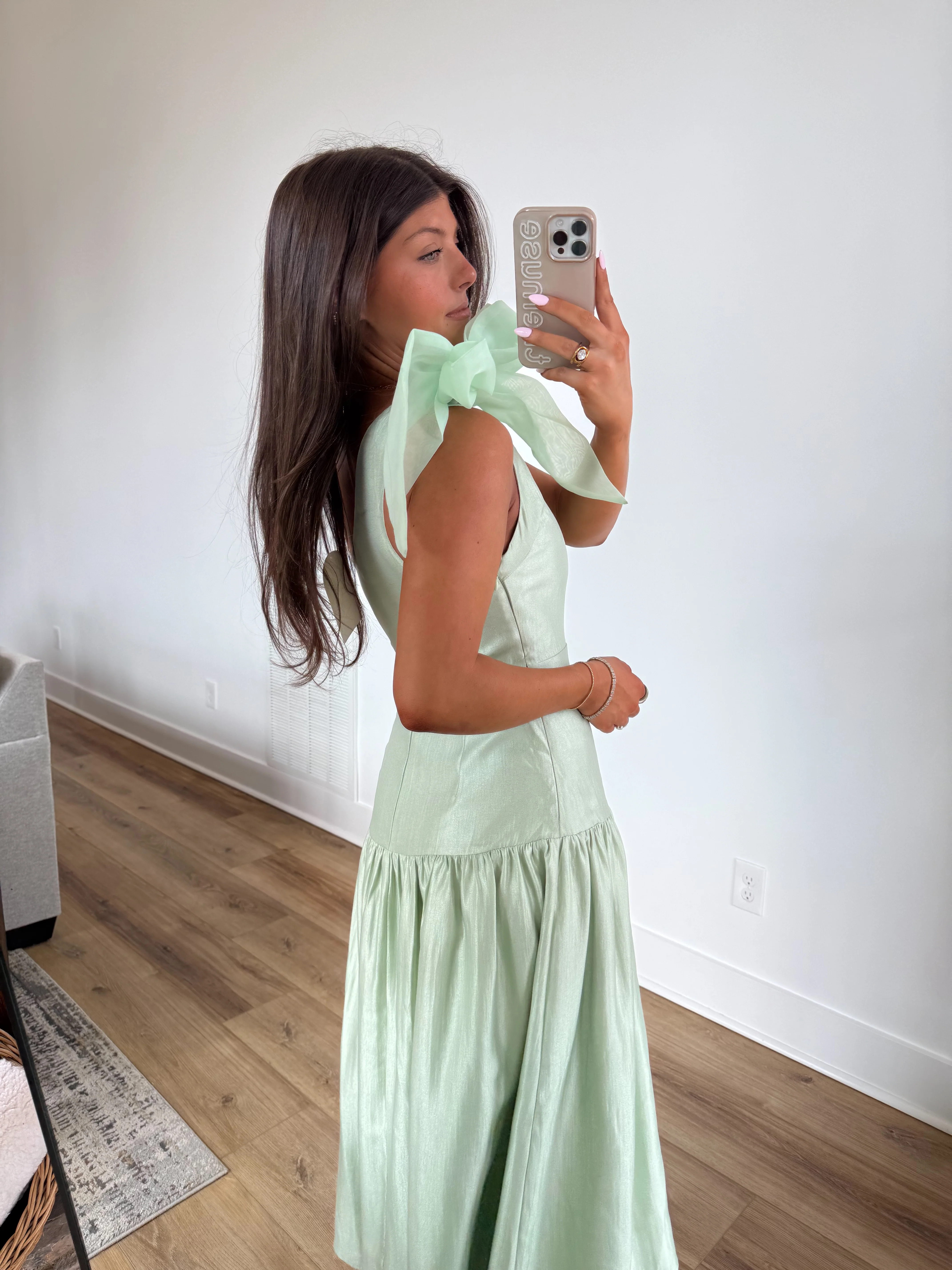 The Mint Bow Dress - Image 4