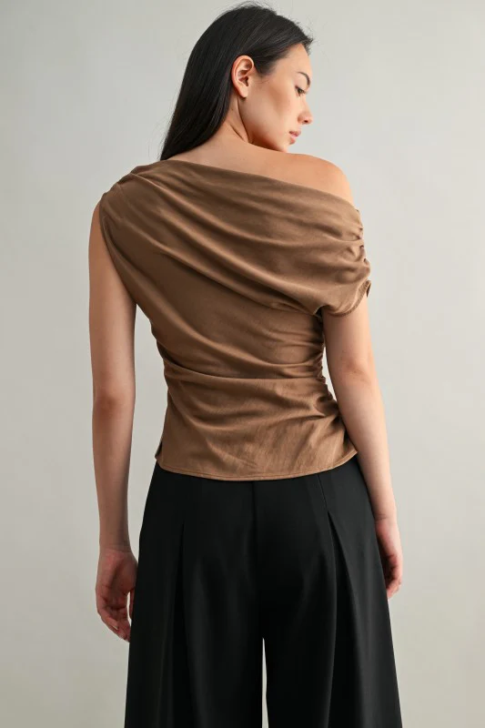 The Mocha Off-Shoulder Top - Image 7