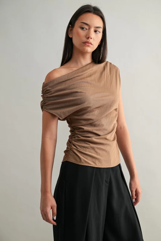 The Mocha Off-Shoulder Top - Image 8