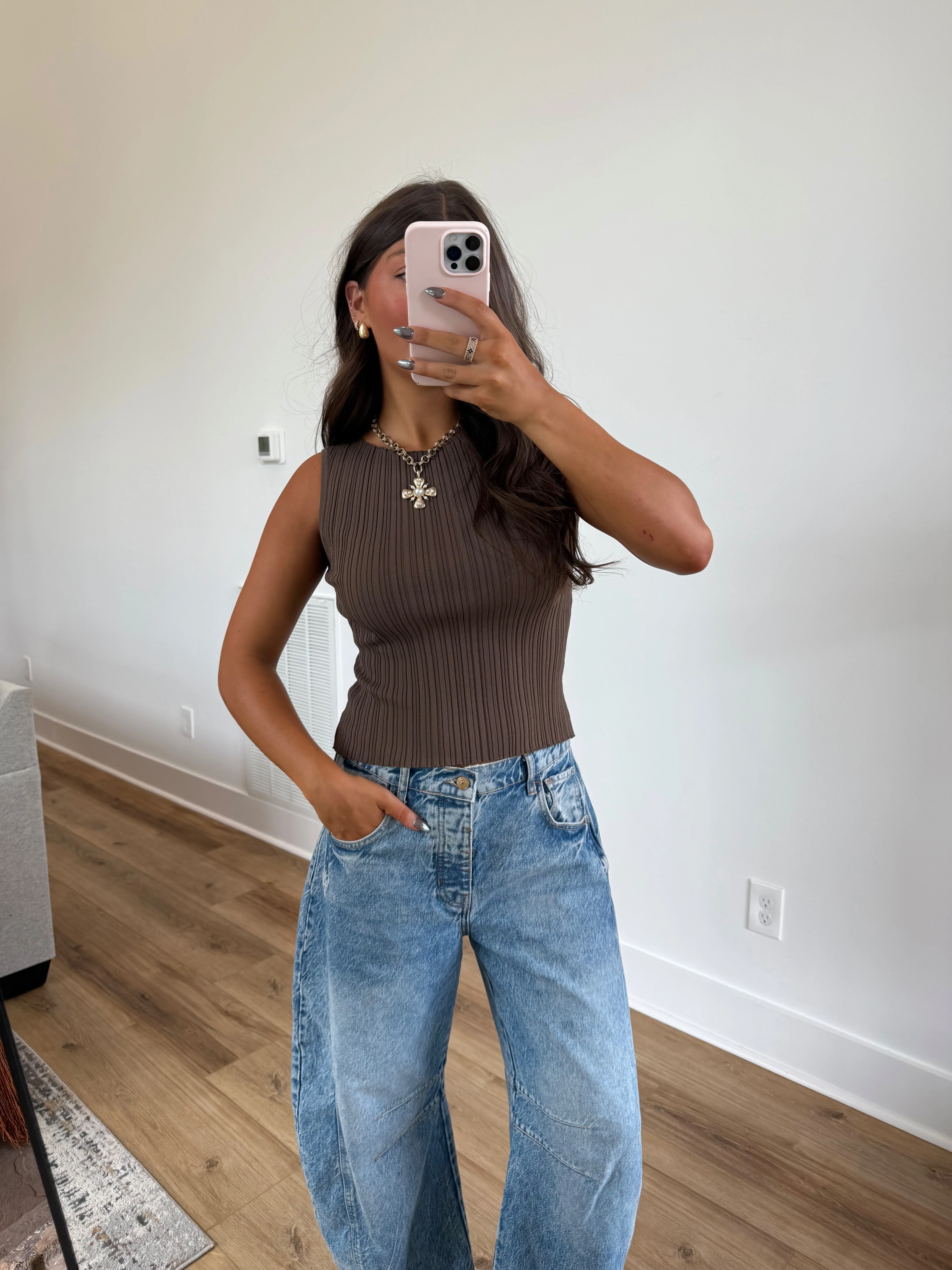 The Mocha Ribbed Tank - Image 2