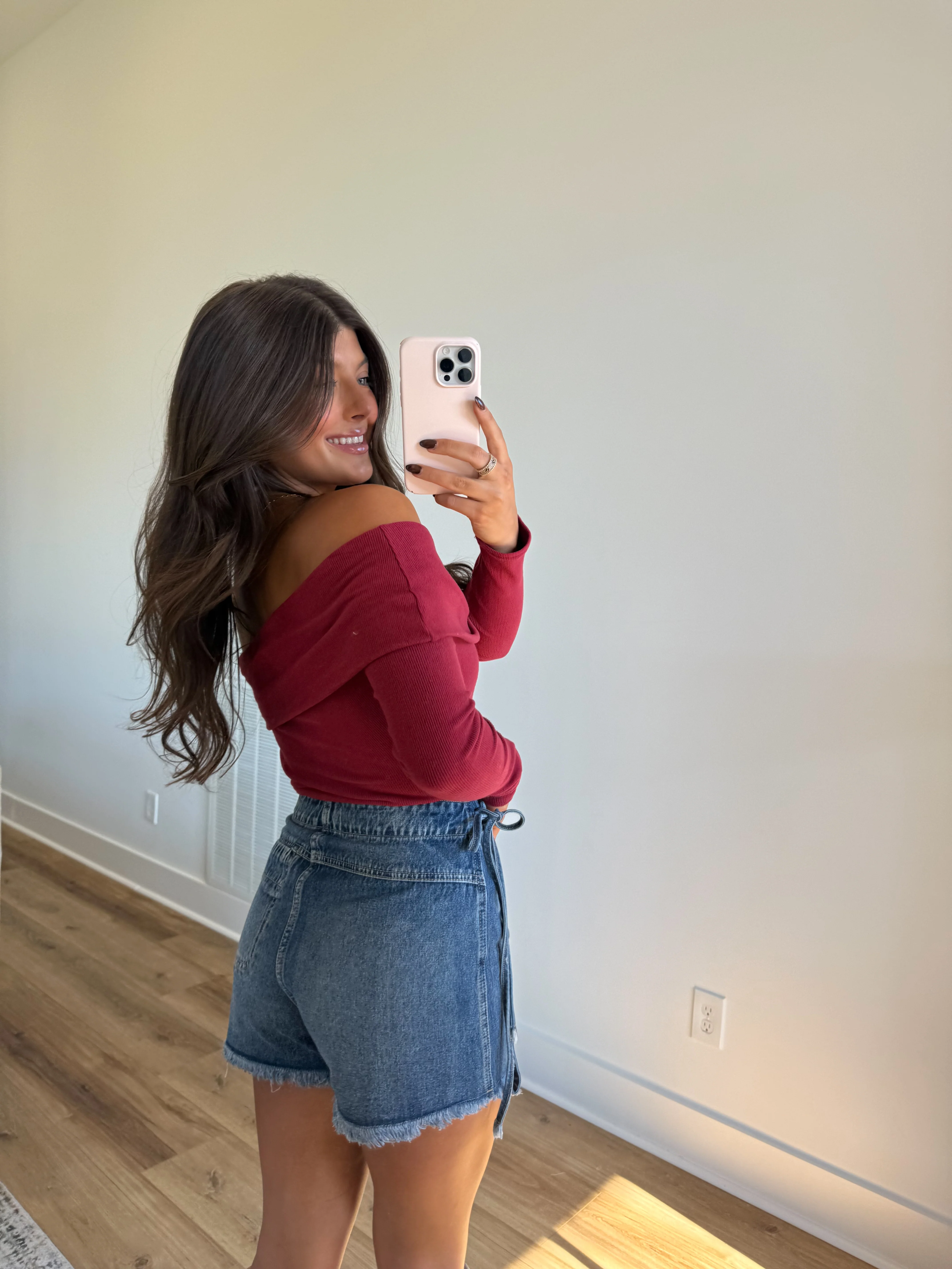 The Mulberry Ribbed Bodysuit (Burgundy) - Image 2