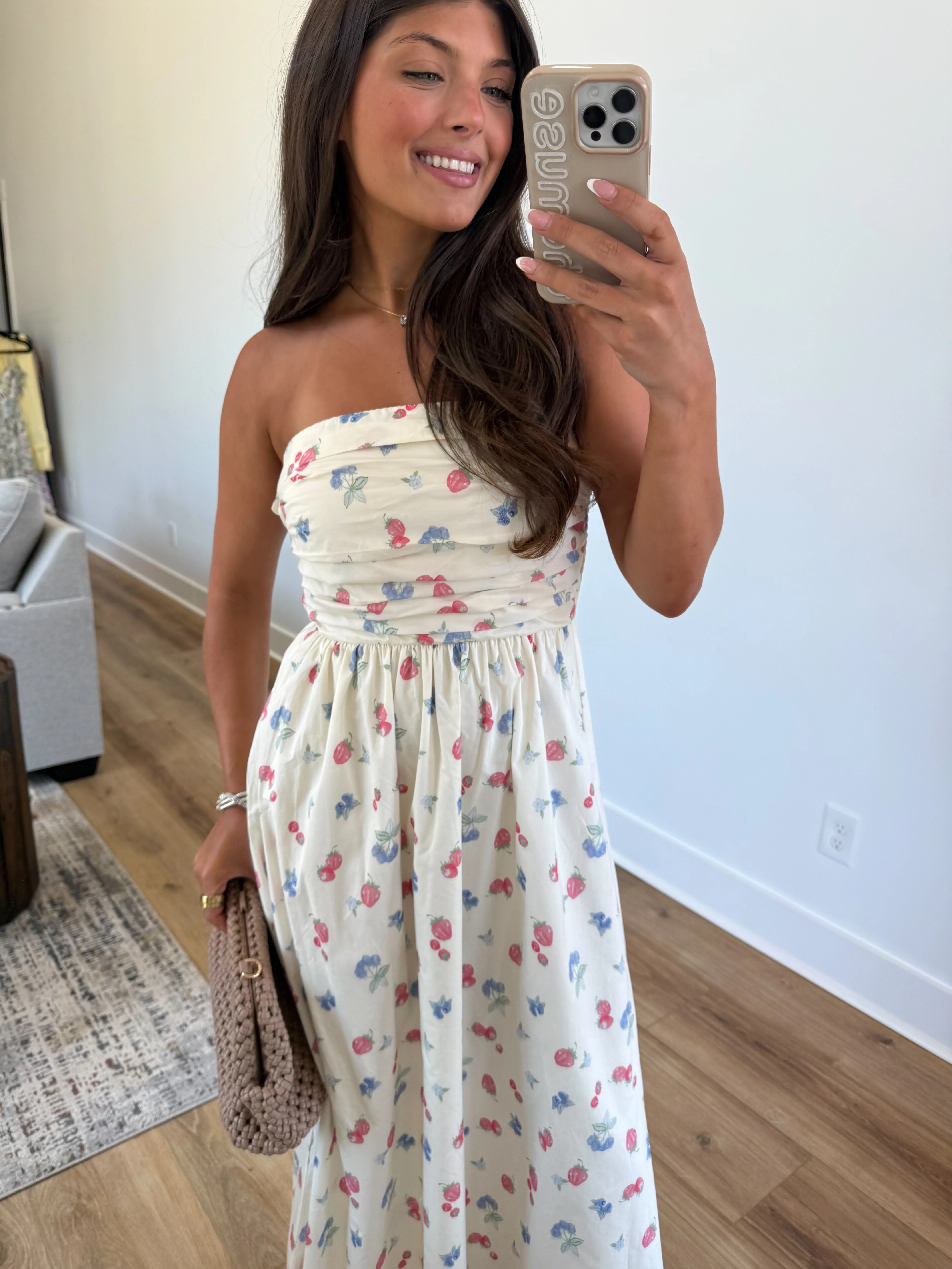 The Nantucket Strapless Dress (Berry) - Image 3