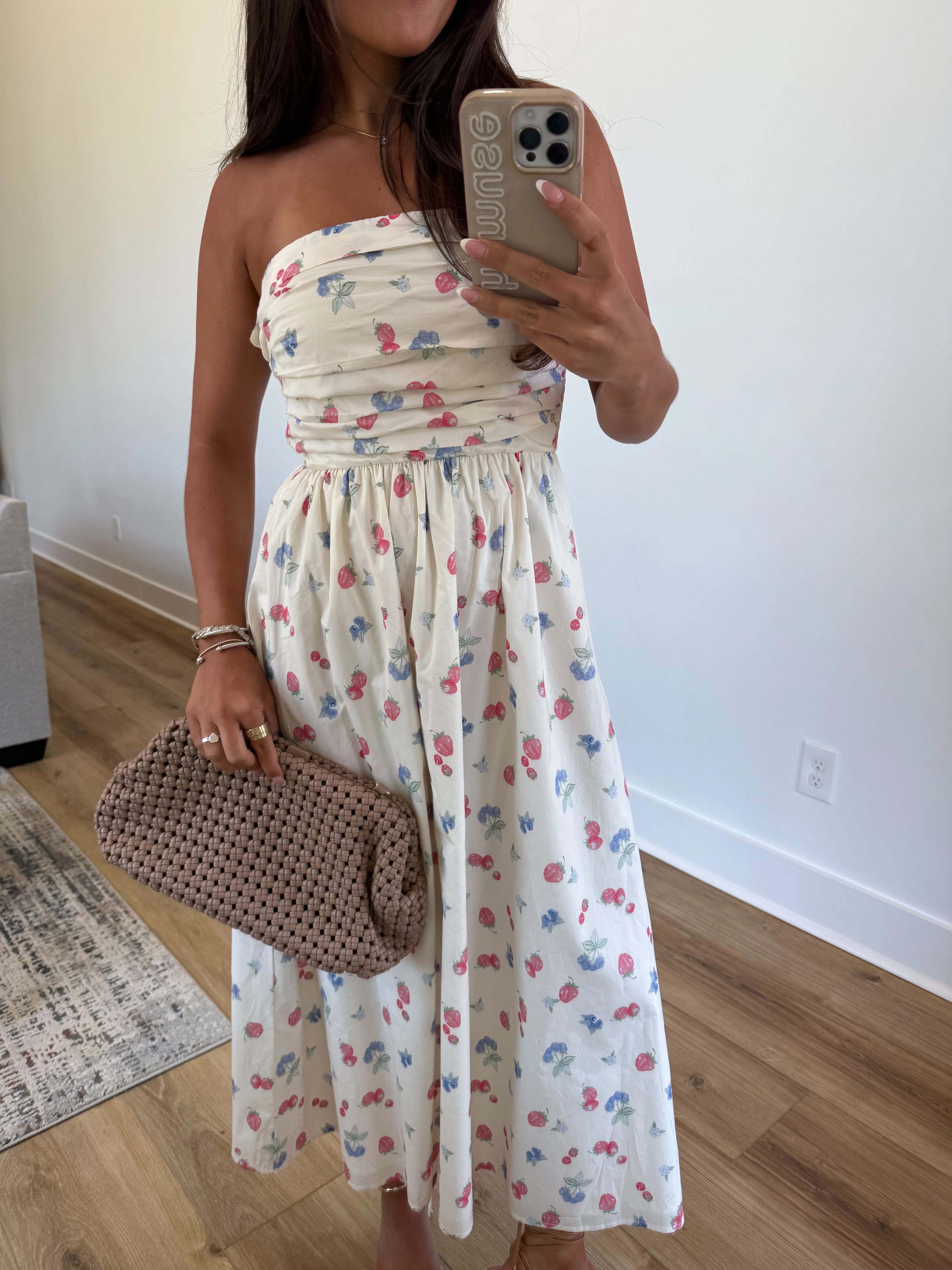 The Nantucket Strapless Dress (Berry) - Image 5