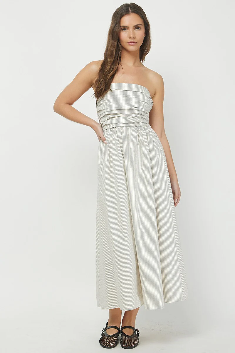 The Nantucket Strapless Dress (Dainty Stripes) - Image 6
