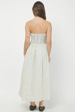 The Nantucket Strapless Dress (Dainty Stripes) - Image 7