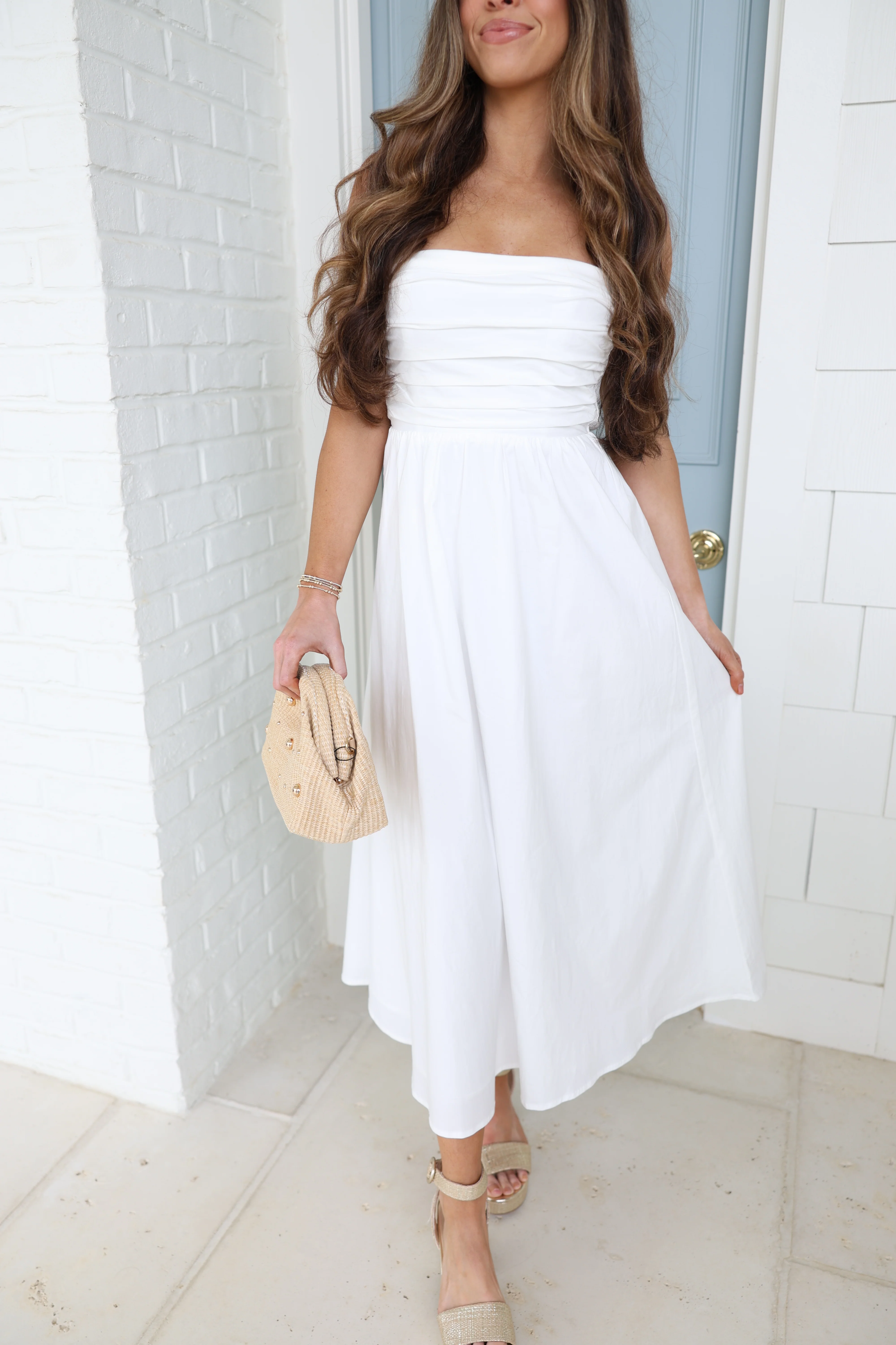The Nantucket Strapless Dress (White) - Image 2
