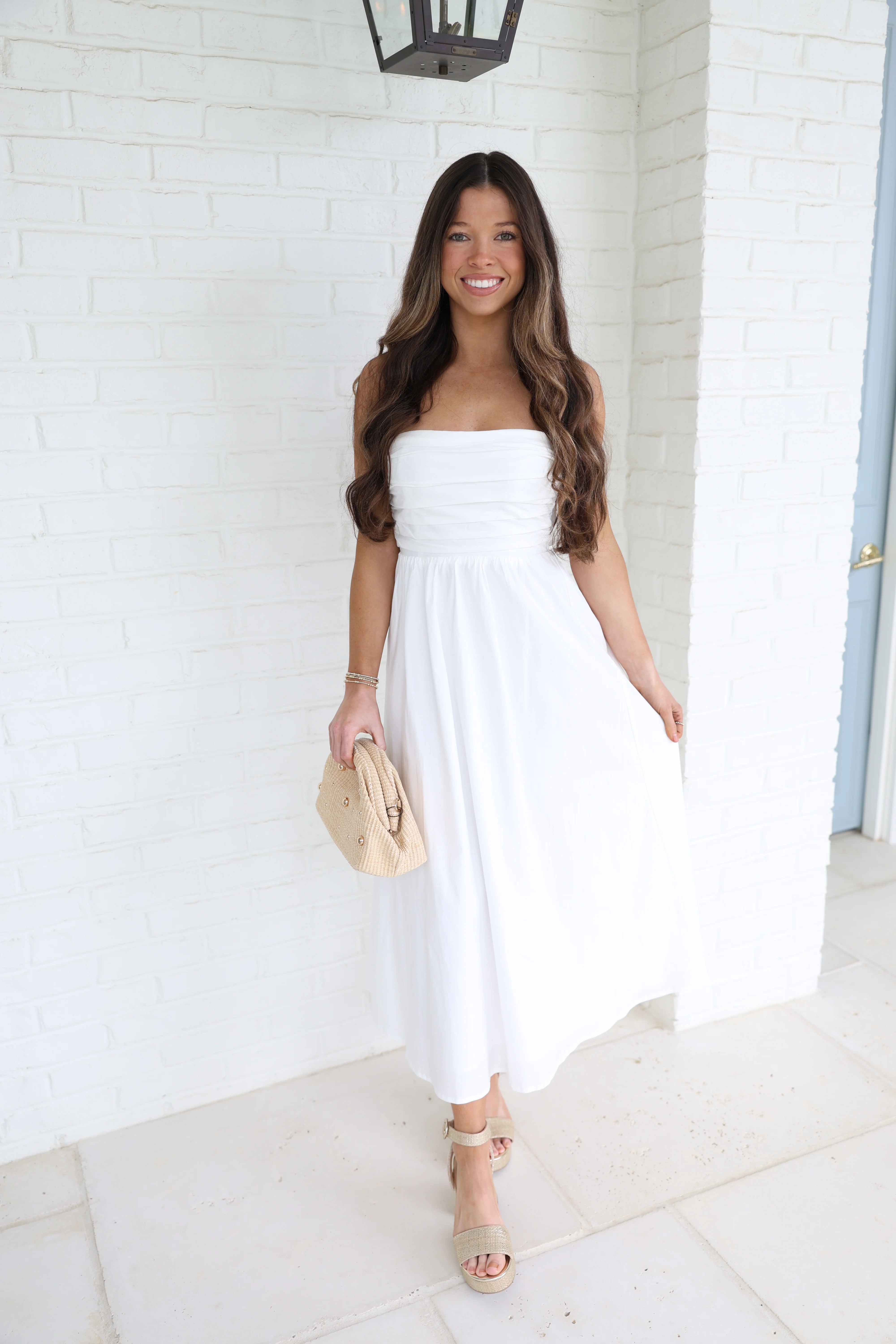 The Nantucket Strapless Dress (White) - Image 3