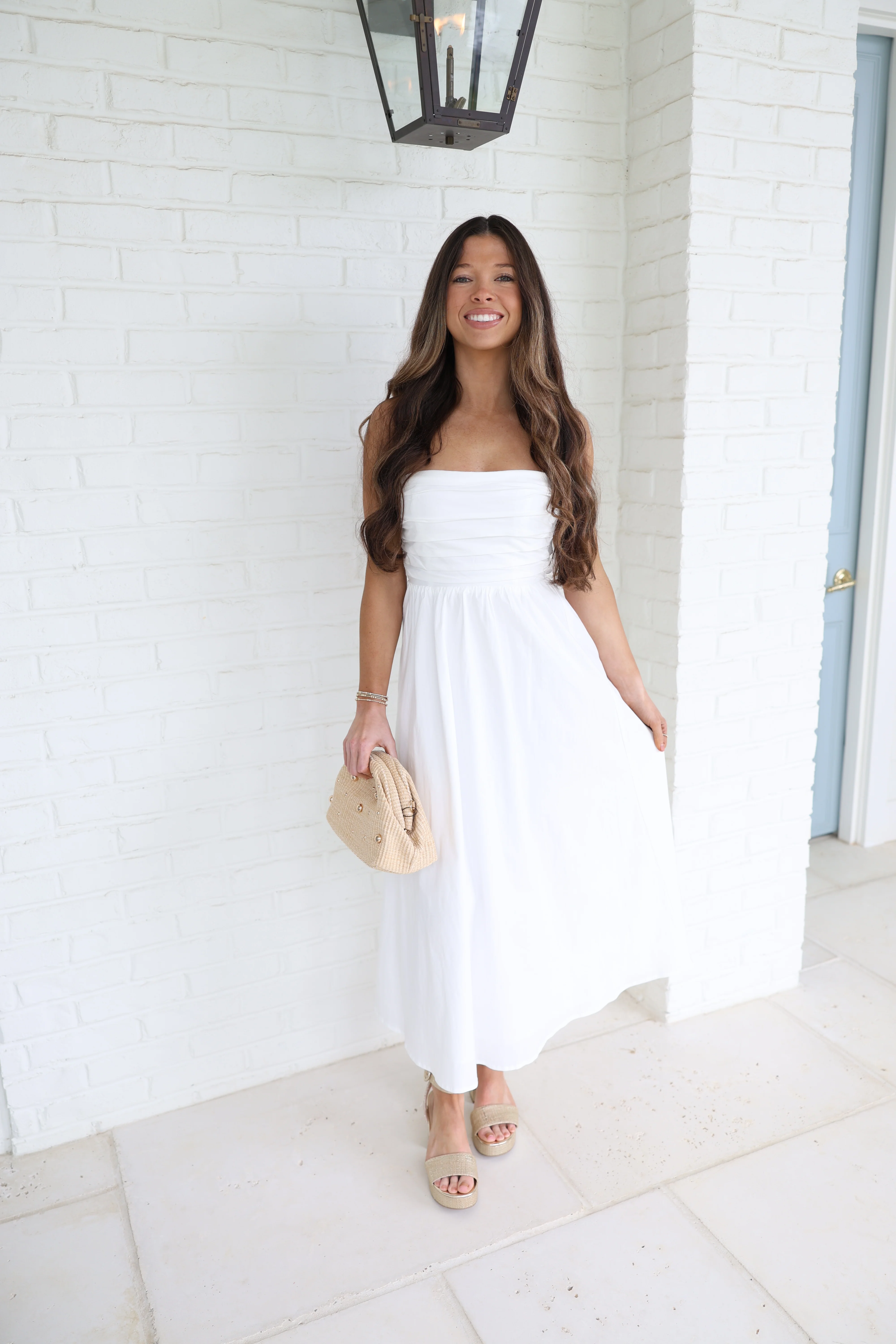 The Nantucket Strapless Dress (White) - Image 6