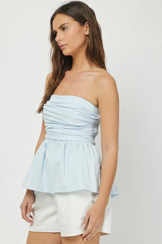 The Nantucket Strapless Top (Sky Blue) - Image 10