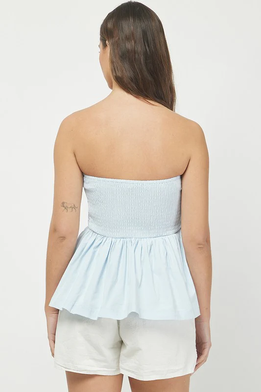 The Nantucket Strapless Top (Sky Blue) - Image 11