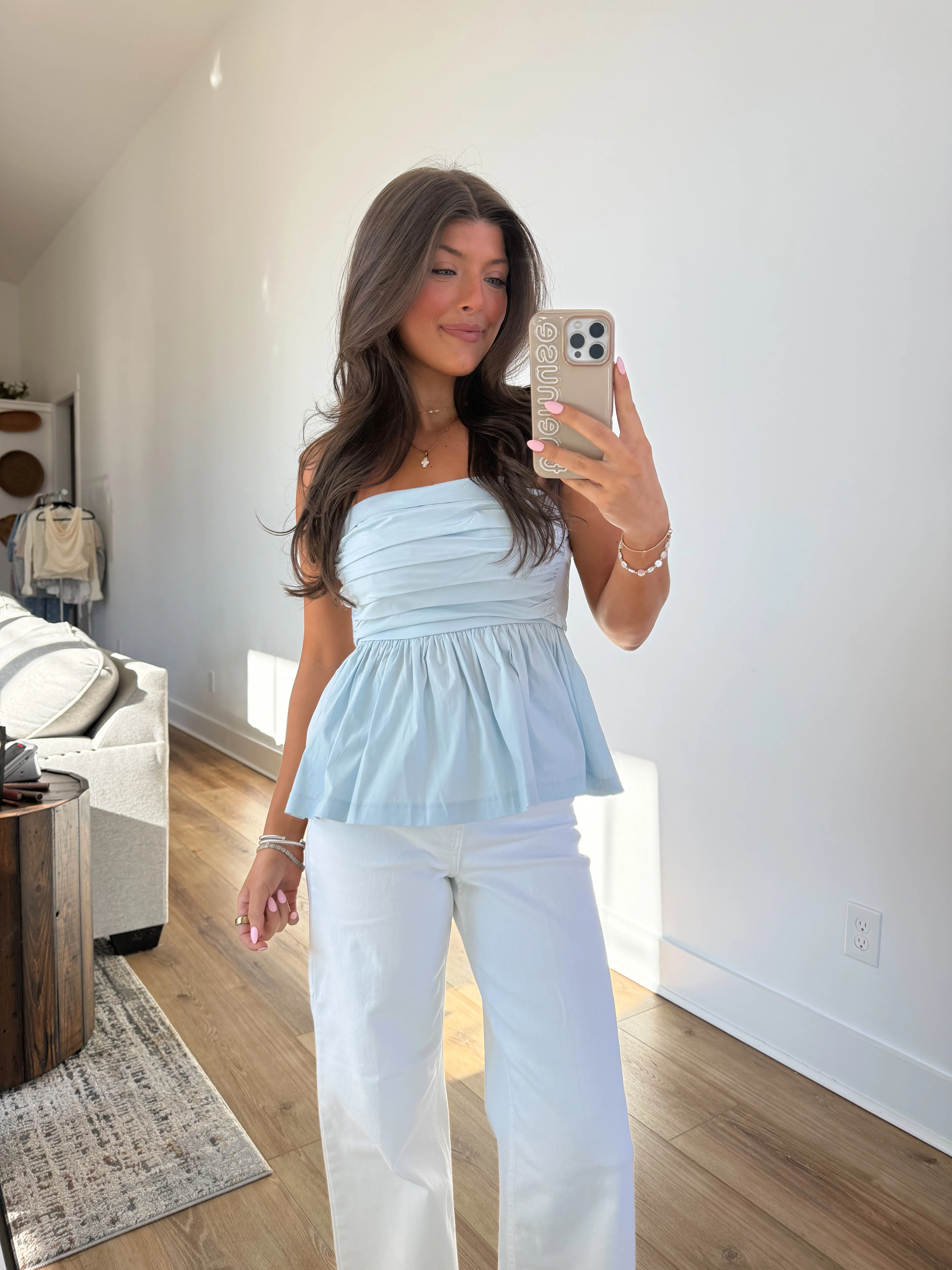 The Nantucket Strapless Top (Sky Blue) - Image 6