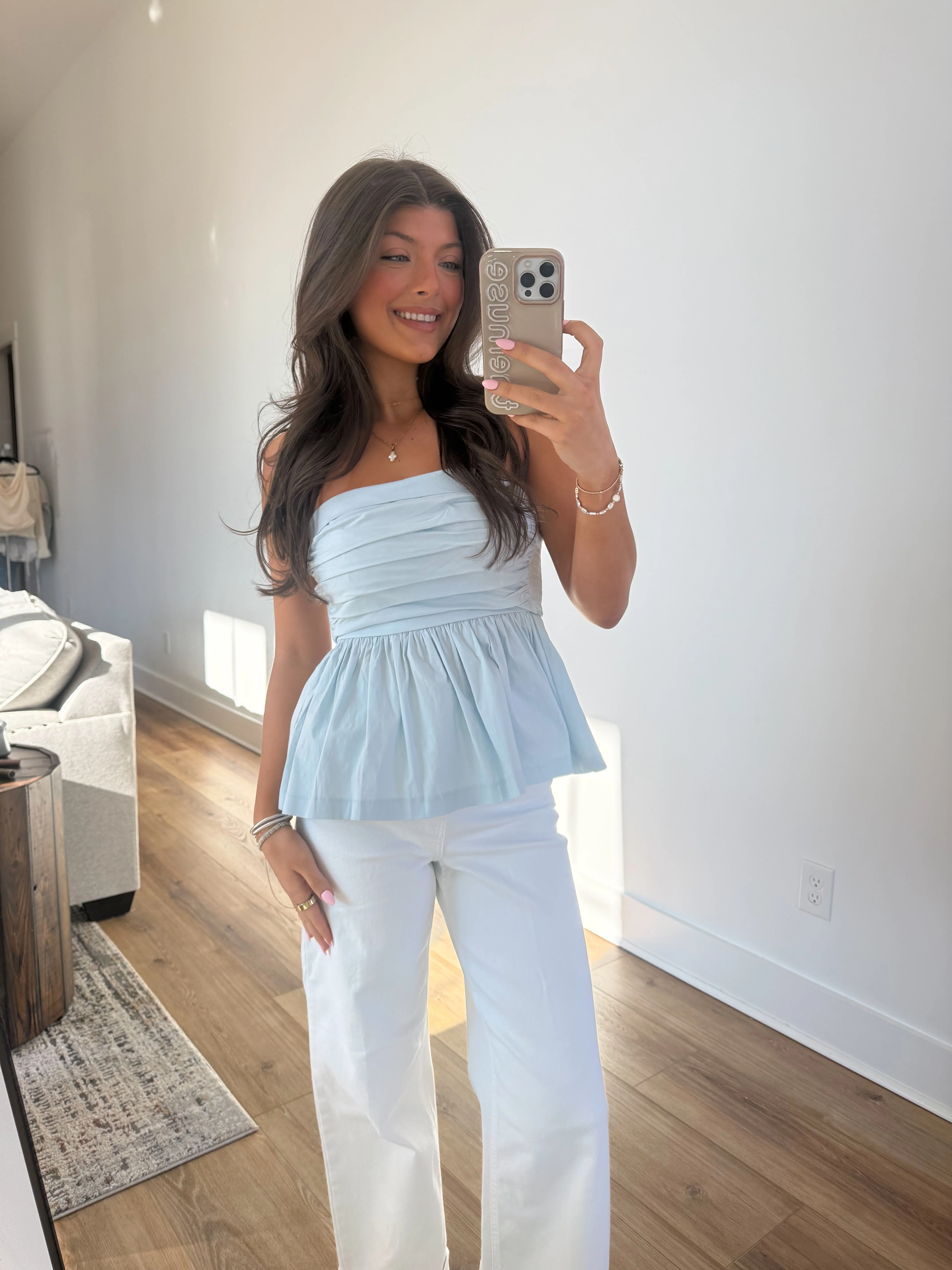 The Nantucket Strapless Top (Sky Blue) - Image 8