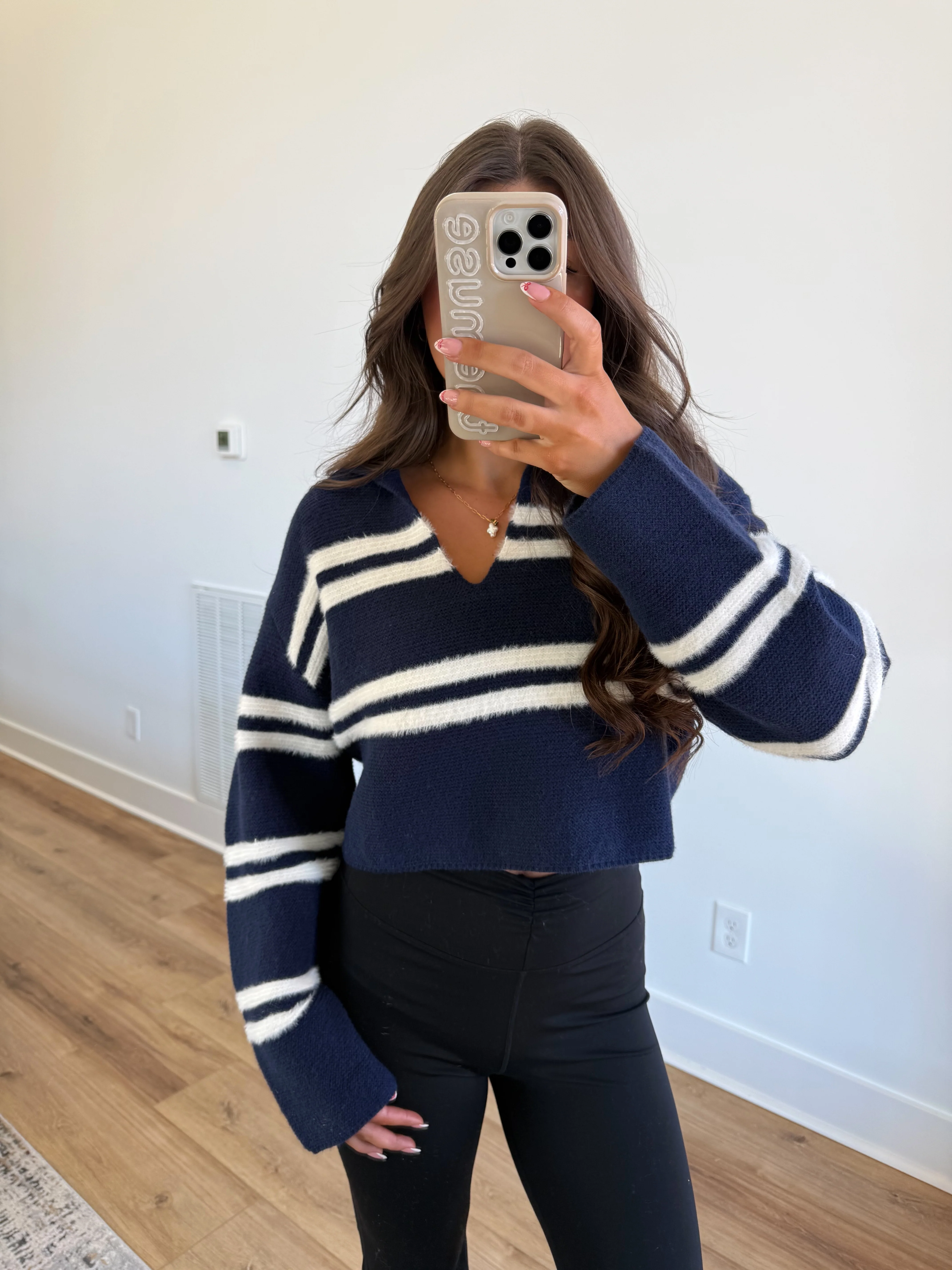 The Navy Stripe Sweater - Image 2