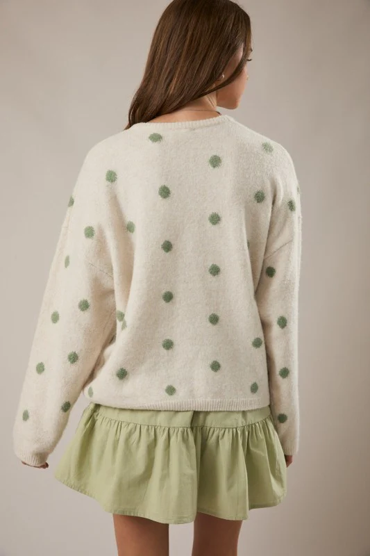 The Noelle Dot Cardi (Green) - Image 5