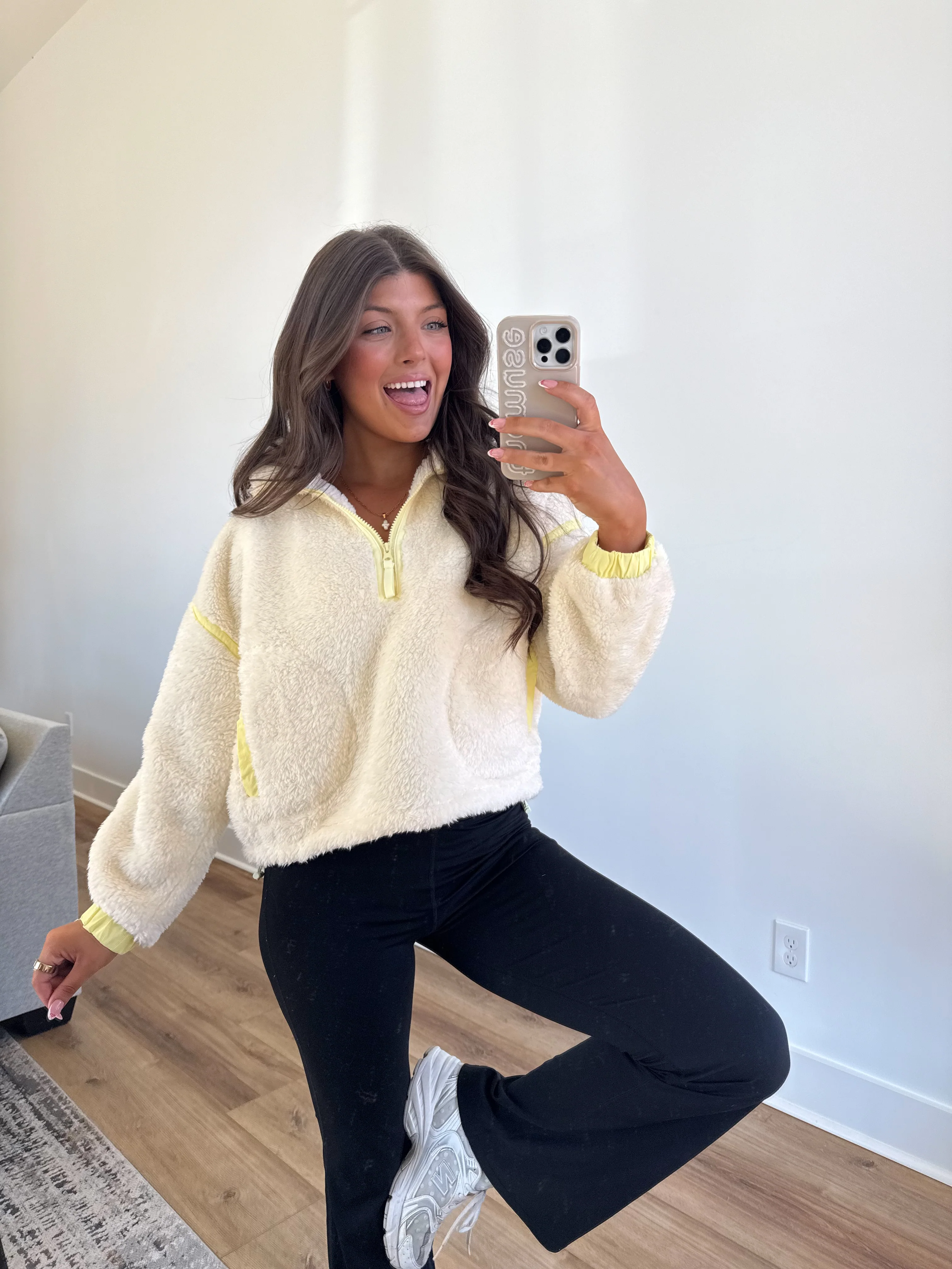 The On-The-Go Sherpa (Ivory/Yellow) - Image 5