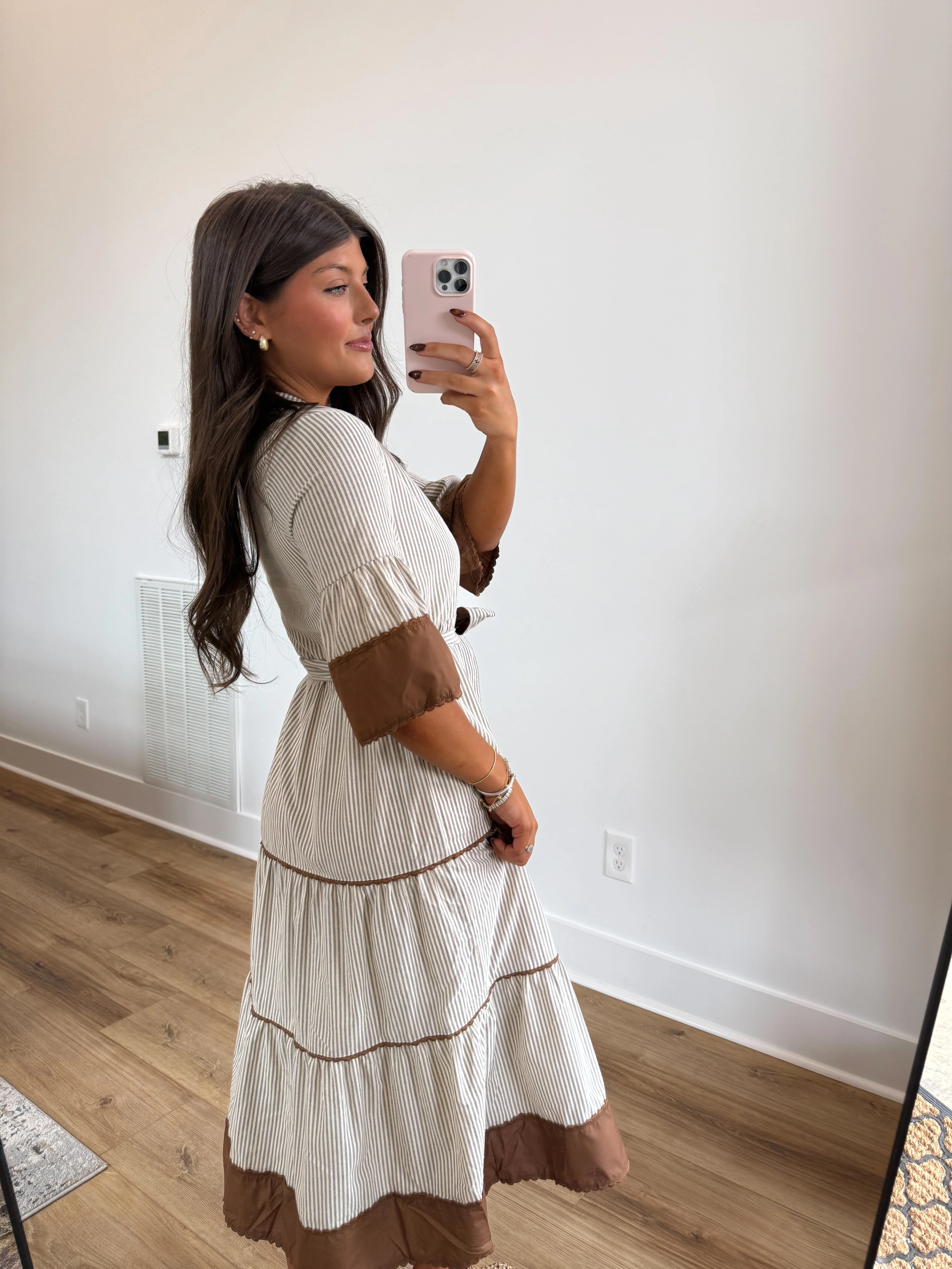 The Pecan Stripe Dress - Image 6