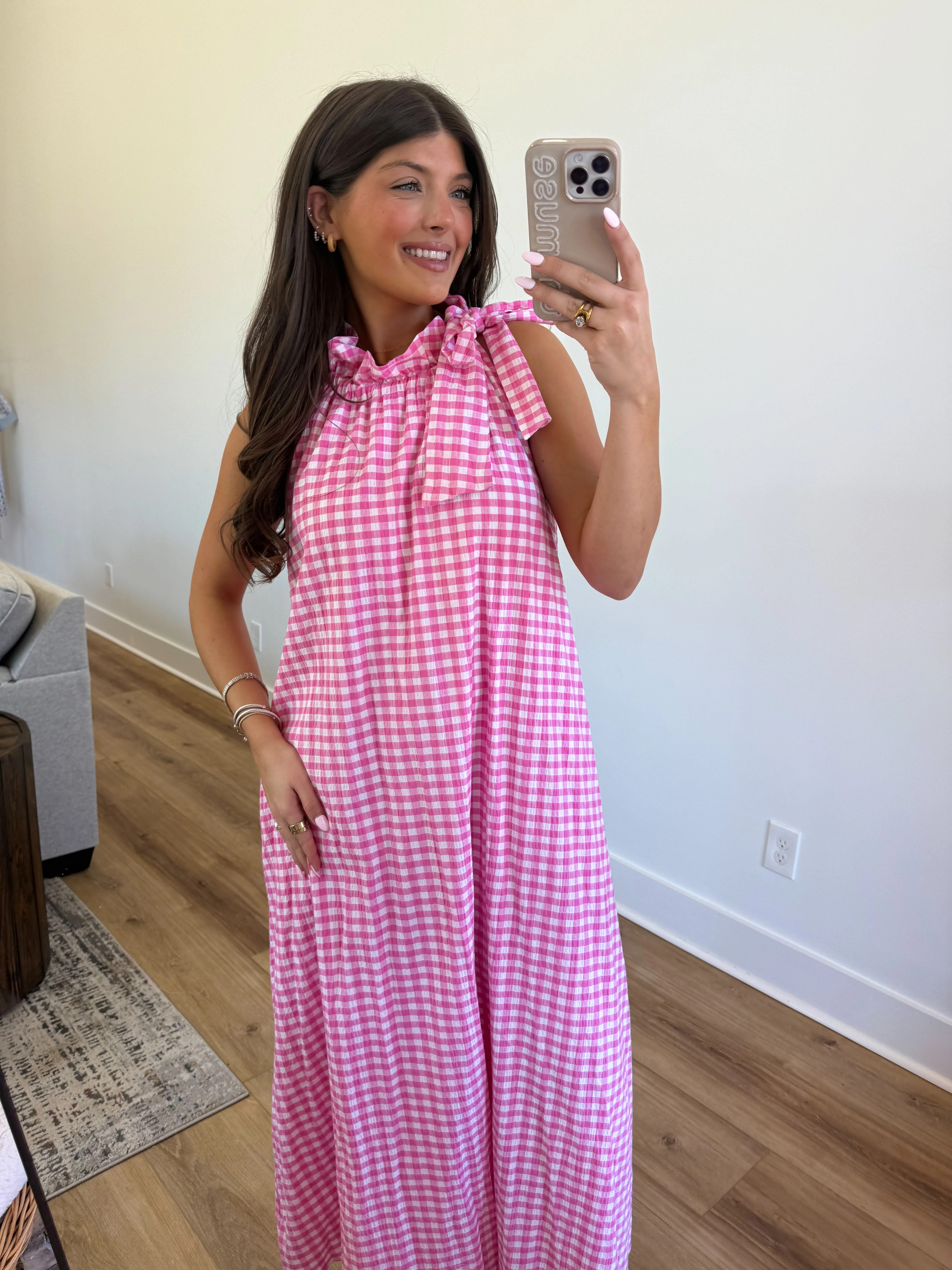 The Pink Gingham Maxi - Image 2