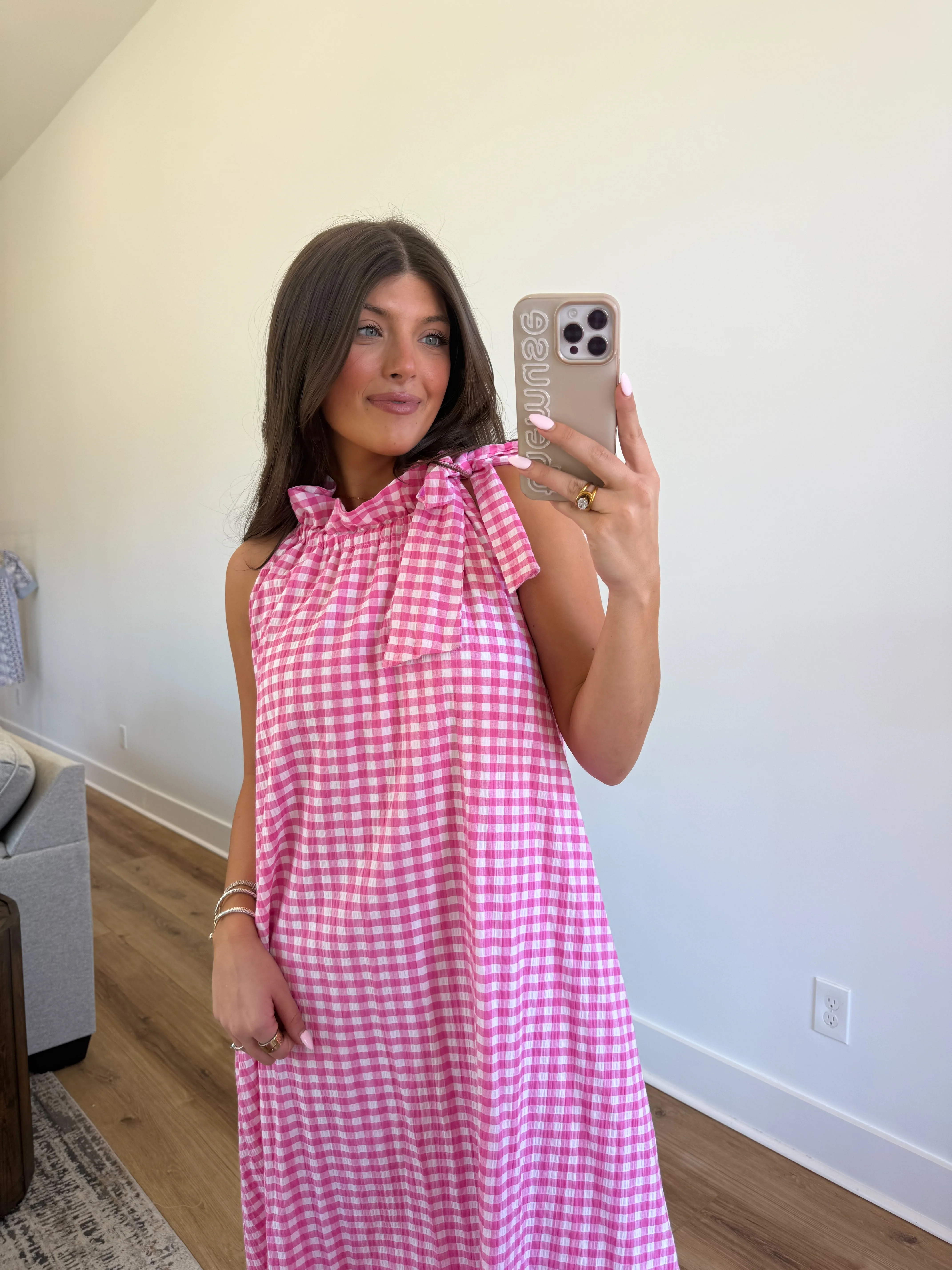The Pink Gingham Maxi - Image 3