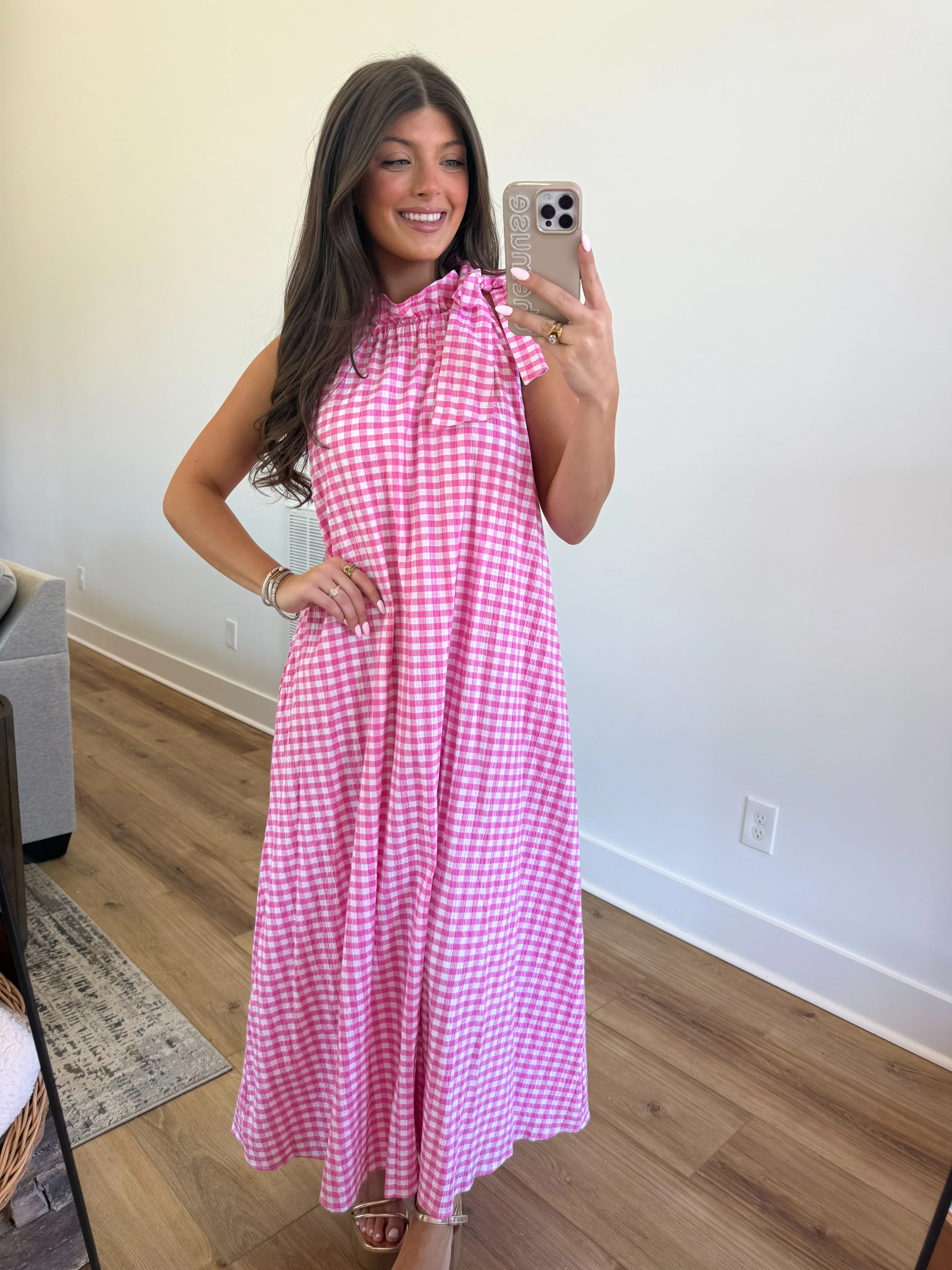 The Pink Gingham Maxi - Image 4