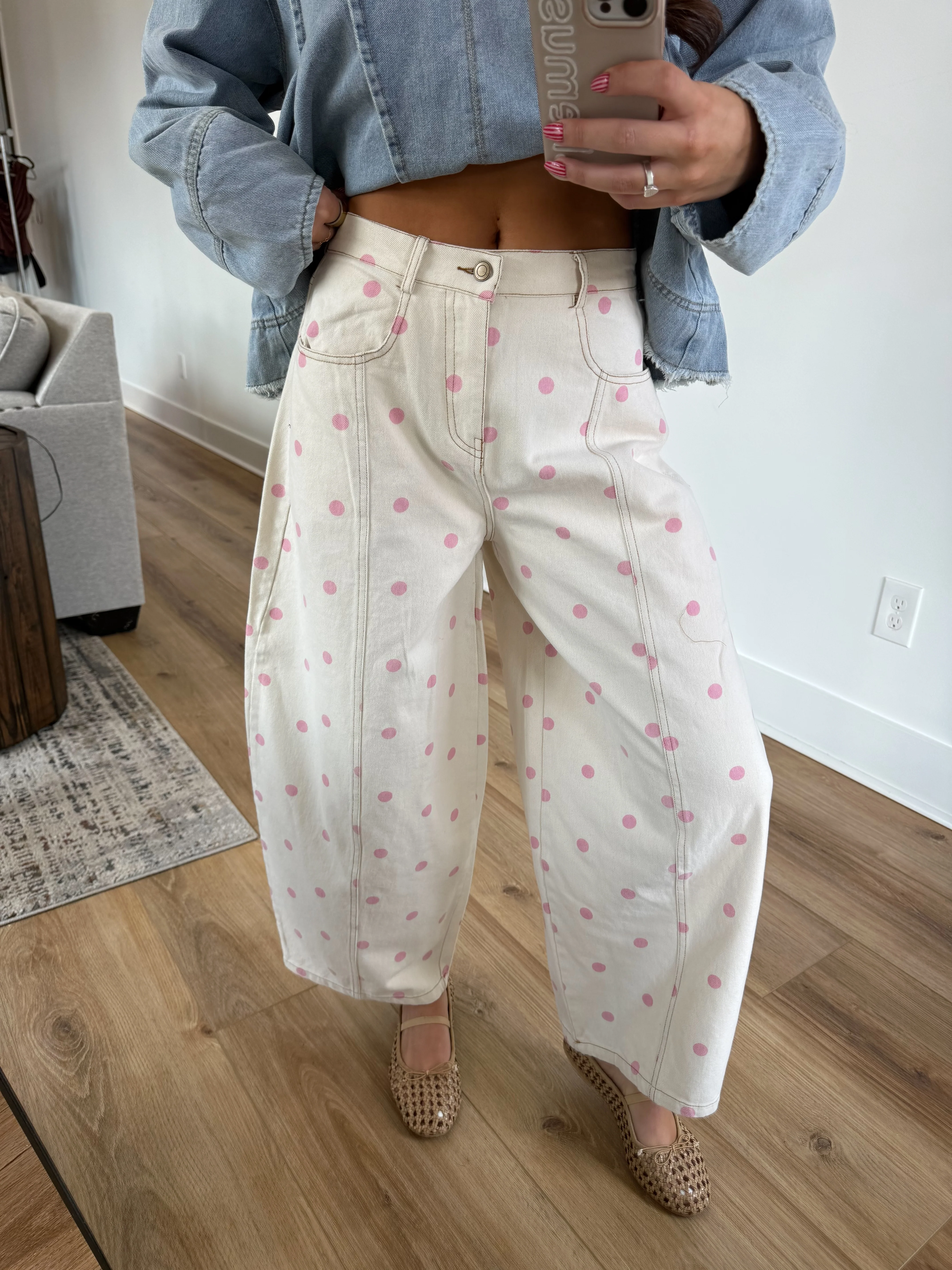 The Polly Barrel Jean (Pink)