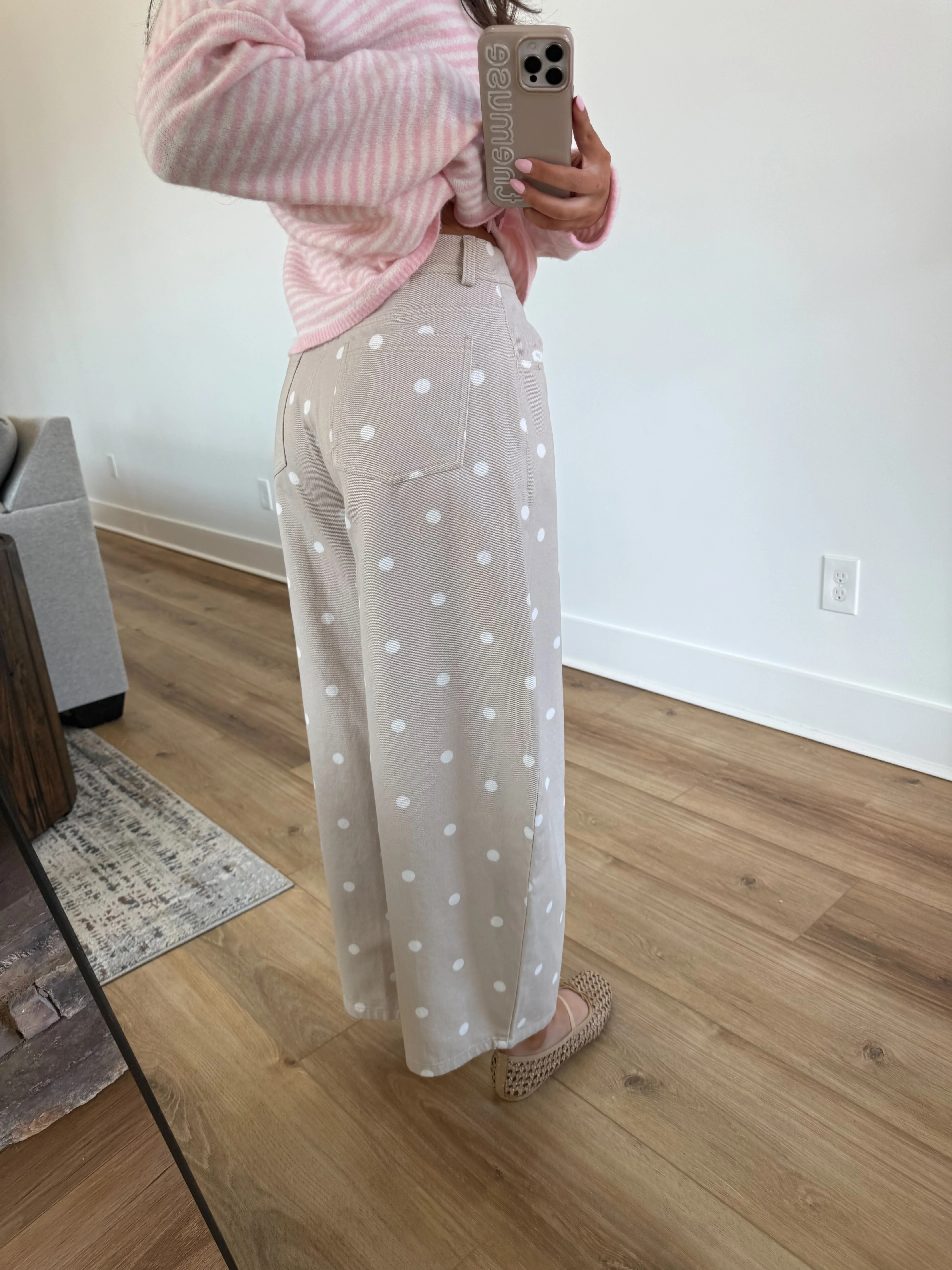 The Polly Barrel Jean (Tan/White) - Image 2