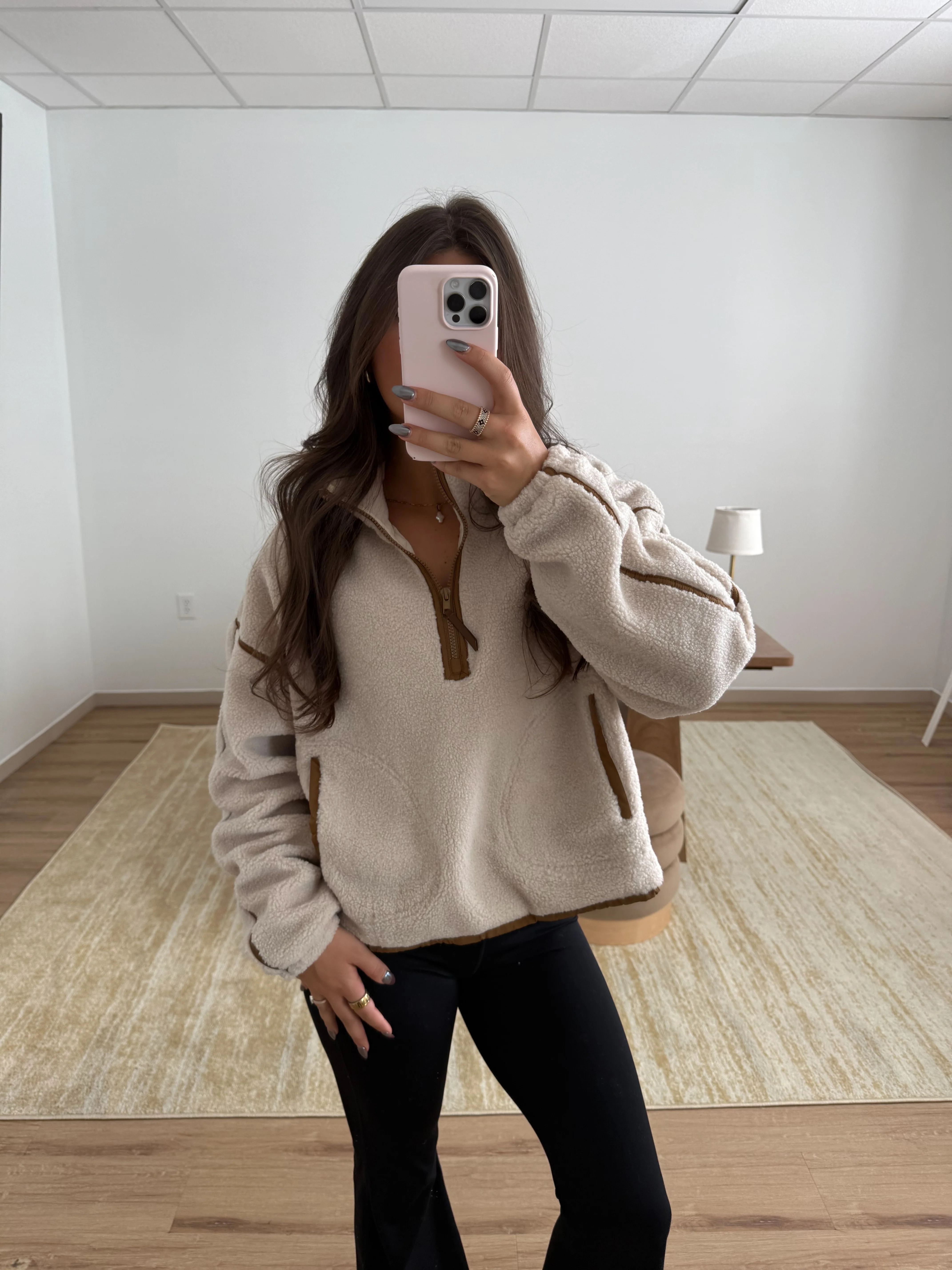 The Ridge Half Zip (Cream) - Image 2
