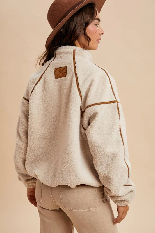 The Ridge Half Zip (Cream) - Image 6